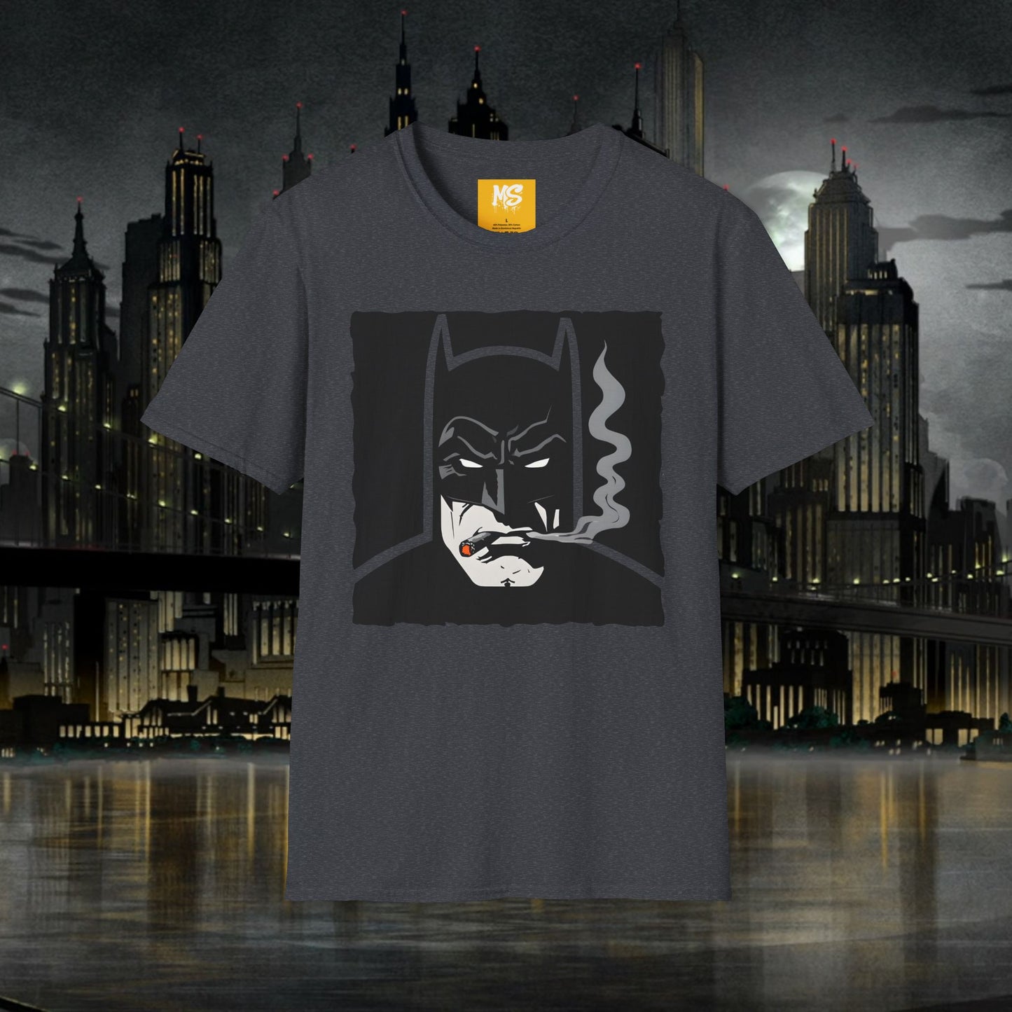 Cool Batman Graphic Unisex T-Shirt Smoking