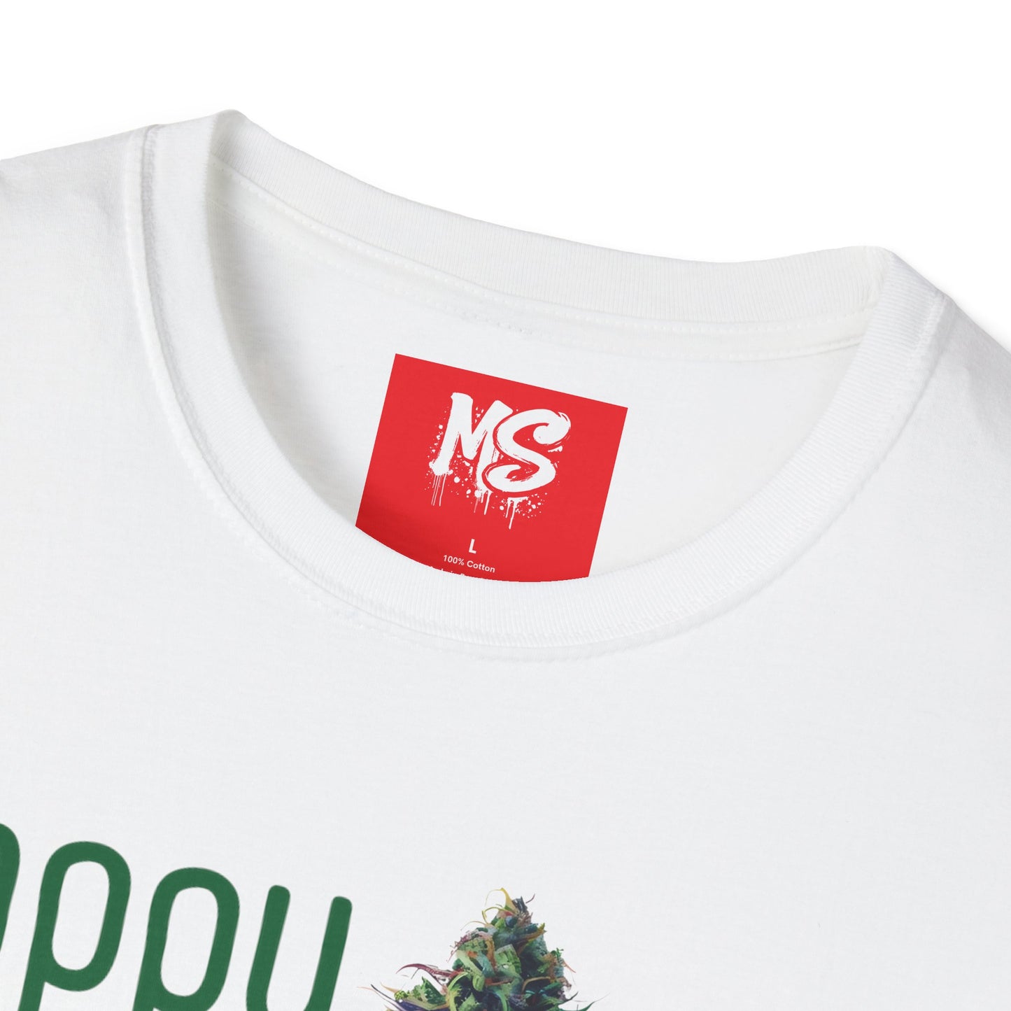Happy Little Tree Unisex Softstyle T-Shirt - Fun Cannabis Inspired Design