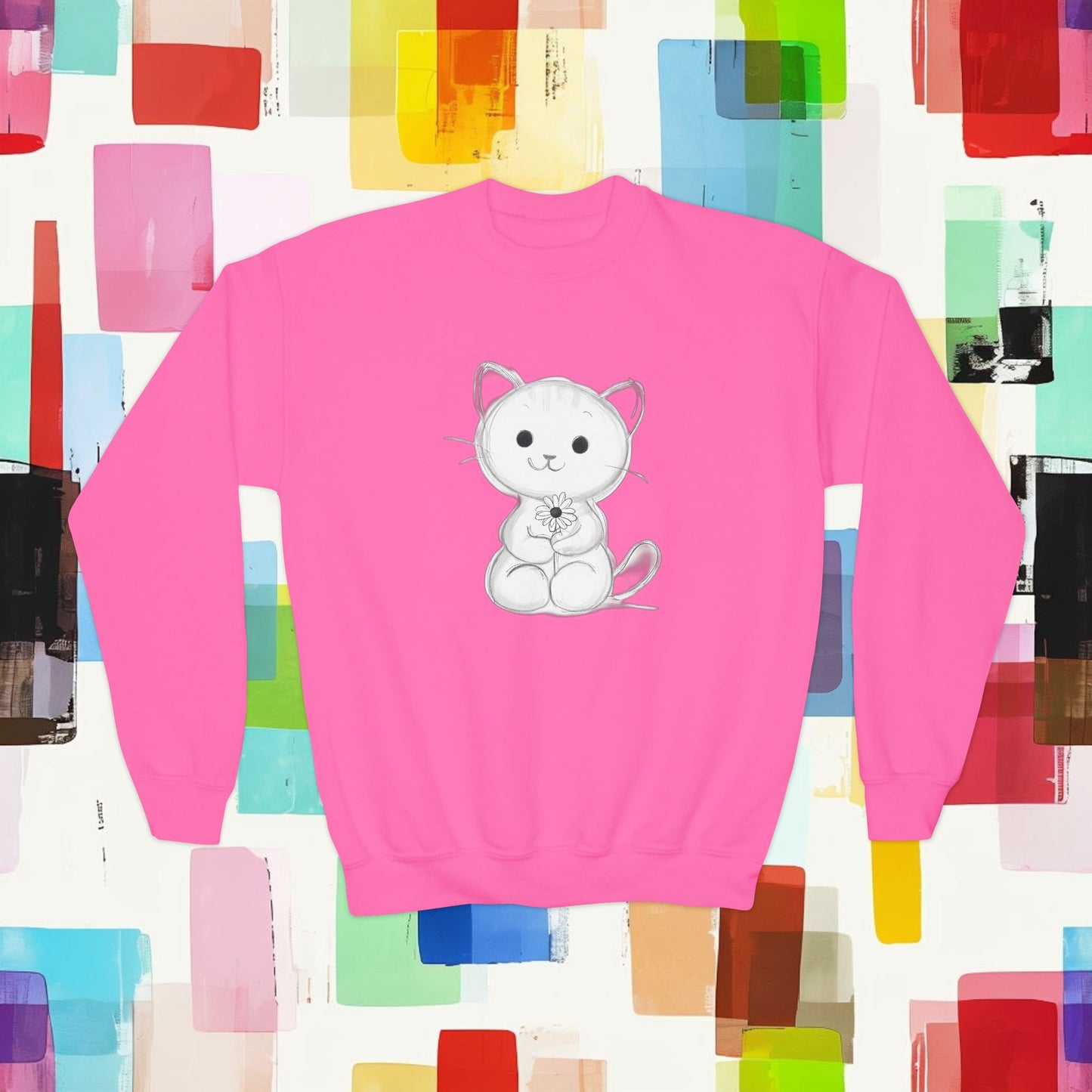 Youth Crewneck Sweatshirt kitten cat