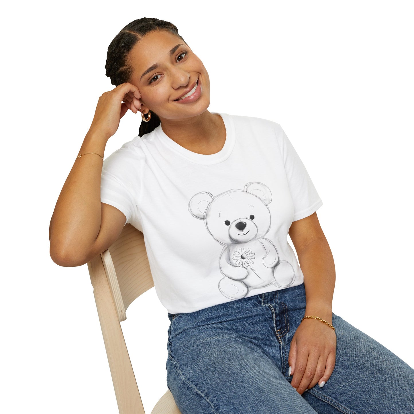 " Teddy Daisy" Unisex Softstyle T-Shirt