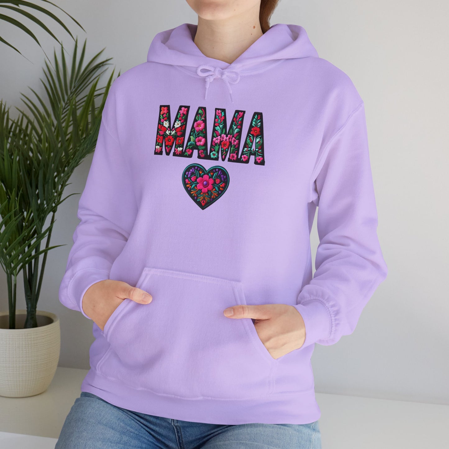 Floral Mama Hoodie - Cozy Unisex Heavy Blend™ Sweatshirt for Moms