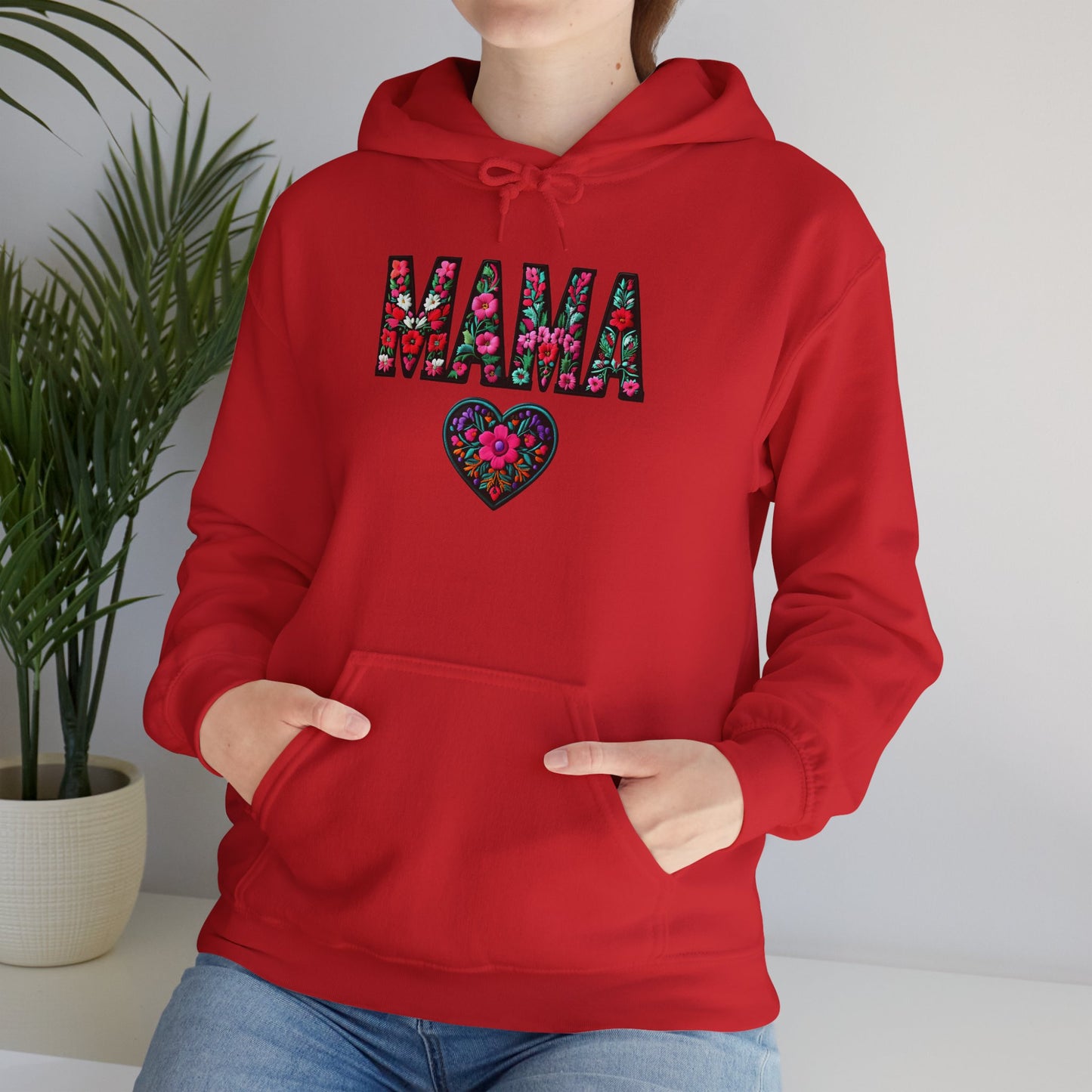 Floral Mama Hoodie - Cozy Unisex Heavy Blend™ Sweatshirt for Moms