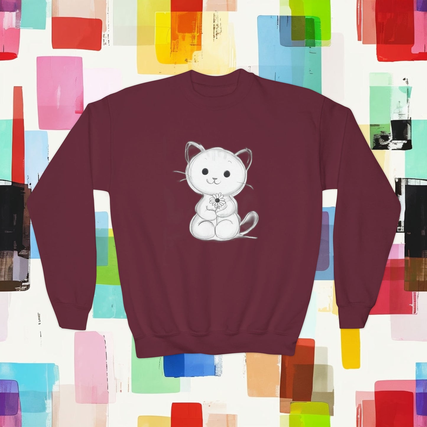 Youth Crewneck Sweatshirt kitten cat