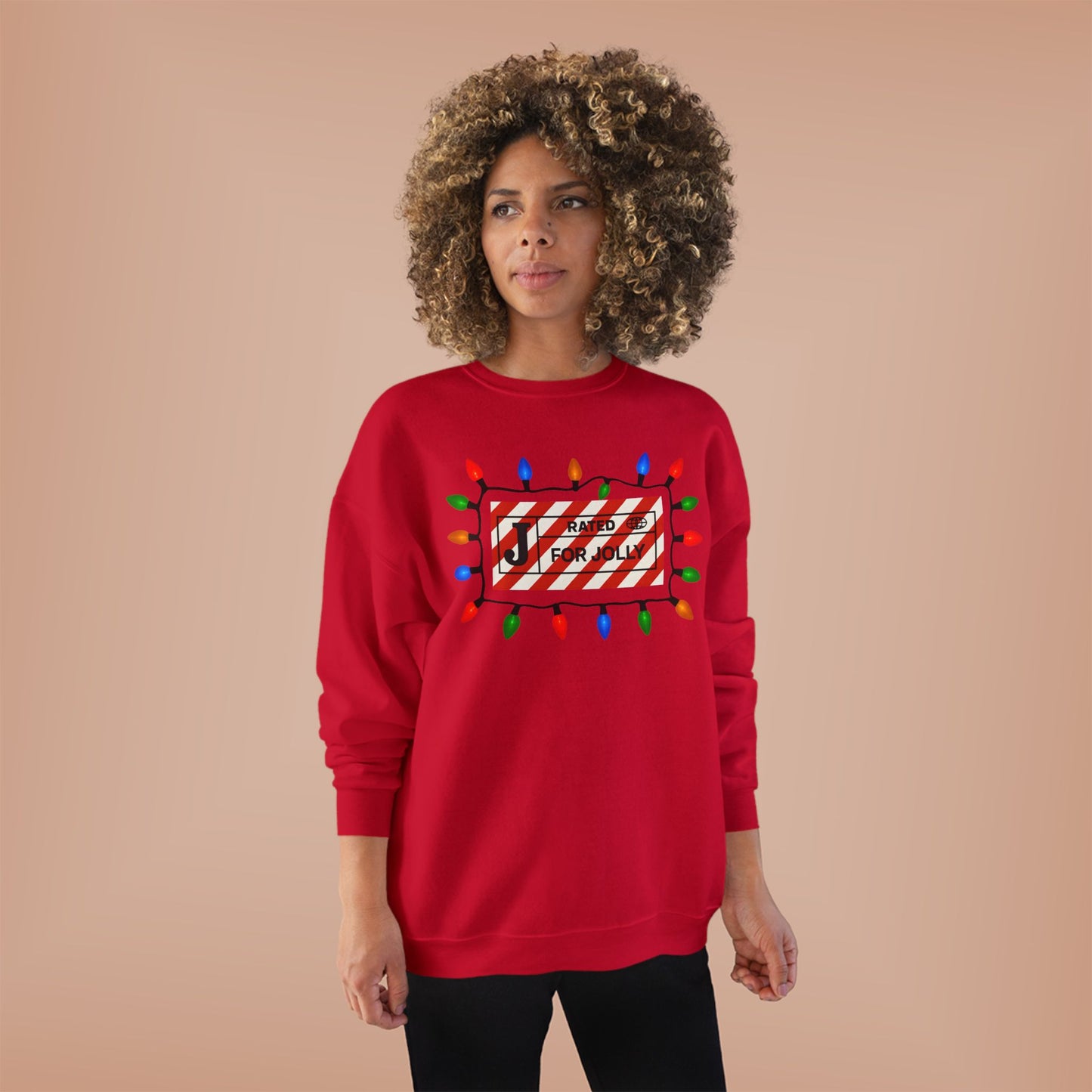 Holiday Lights 'Tis the Season' Jolly Christmas Crewneck Sweatshirt