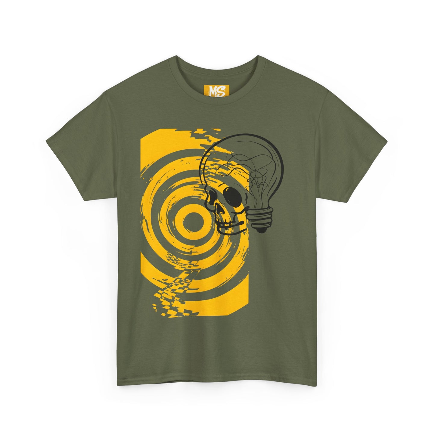 Bold Skull Lightbulb Unisex Heavy Cotton Tee