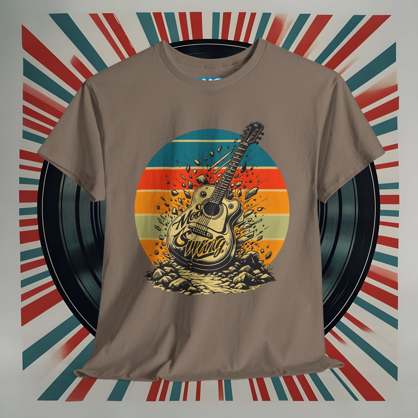 Retro Guitar Sundays Unisex Heavy Cotton Tee