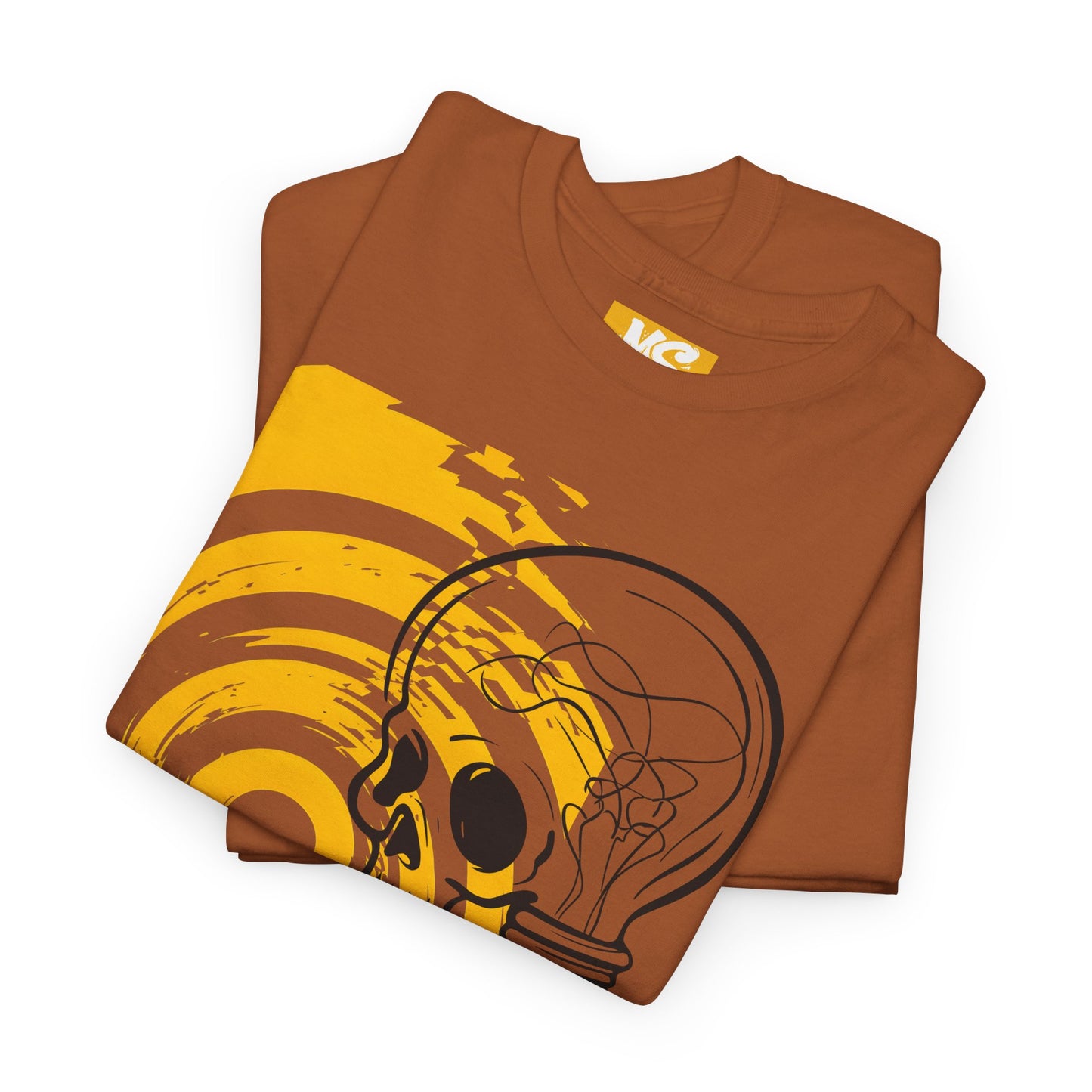 Bold Skull Lightbulb Unisex Heavy Cotton Tee