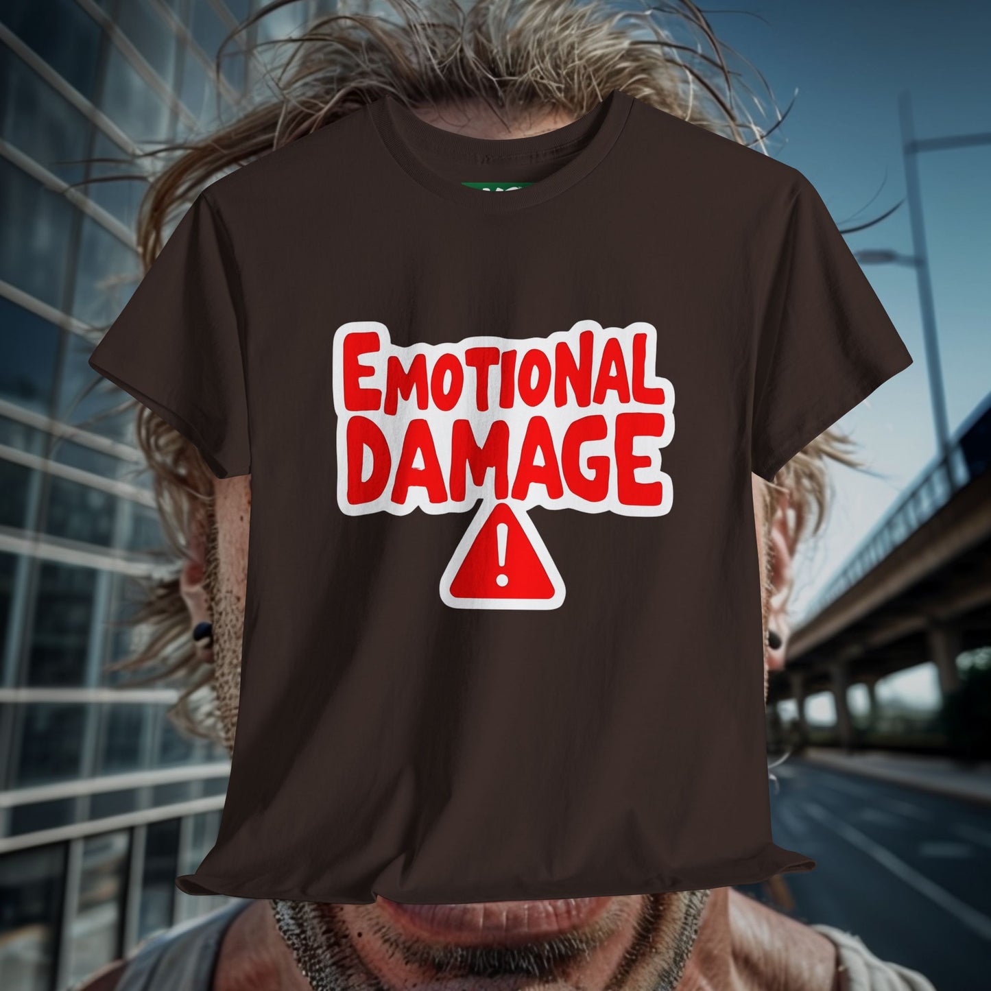 Emotional Damage Unisex Heavy Cotton Tee - Funny Graphic Shirt for Casual Wear