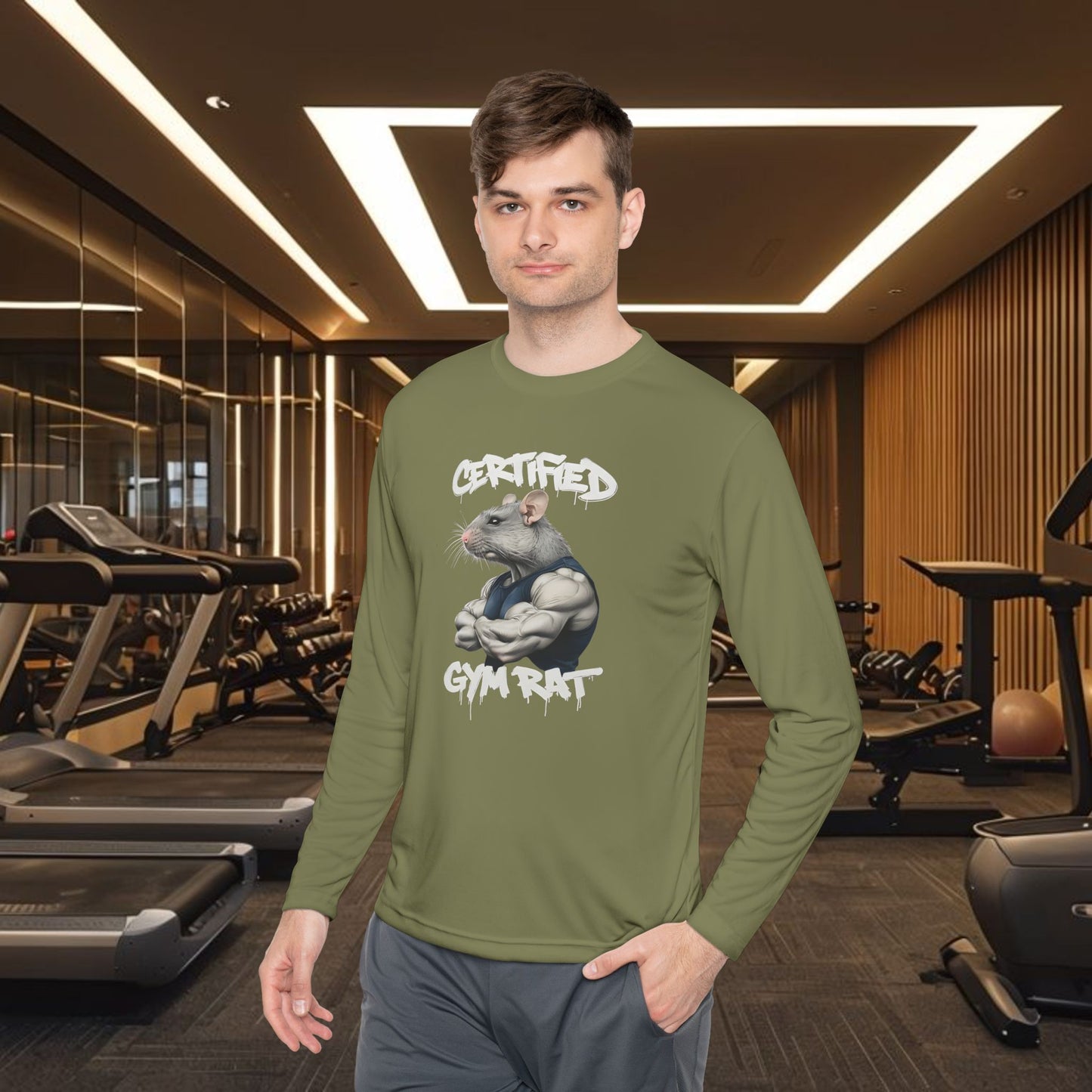 Certified Gym Rat Unisex Lightweight Long Sleeve Tee