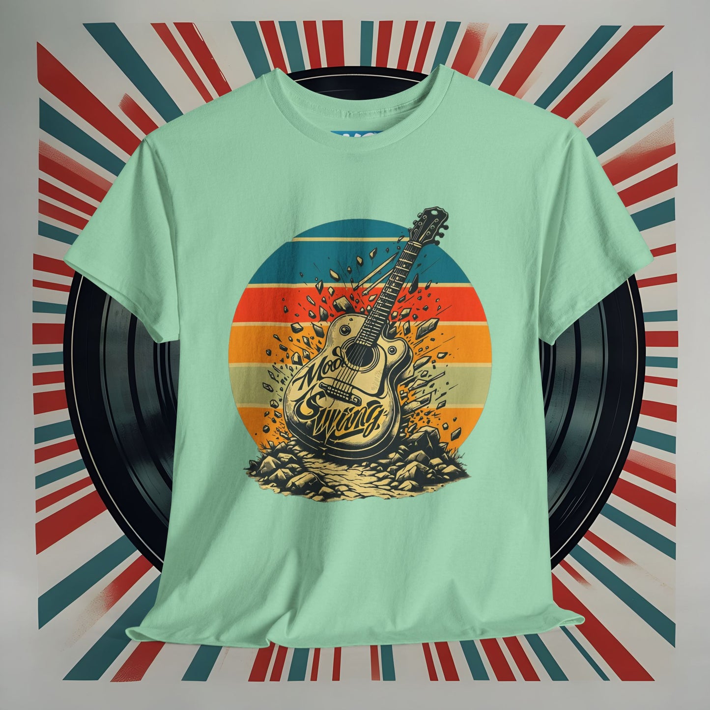 Retro Guitar Sundays Unisex Heavy Cotton Tee