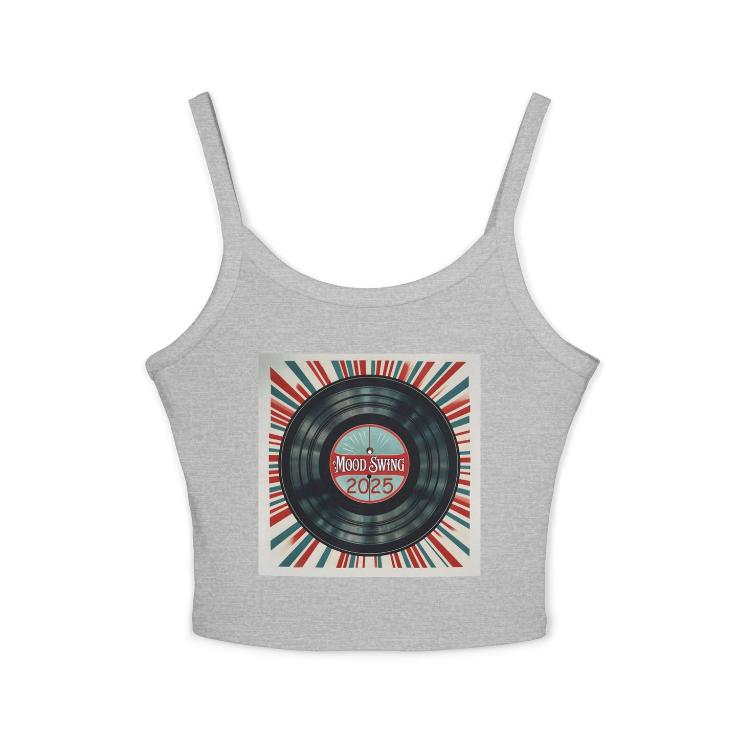 "Vintage Vinyl Vibes" Women's Spaghetti Strap Tank Top