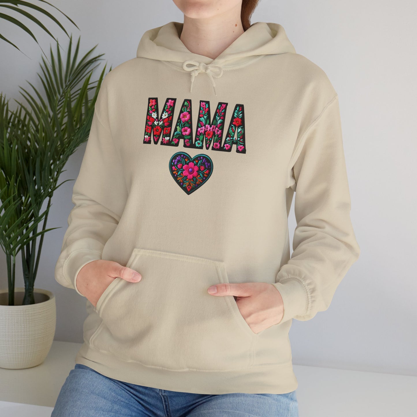 Floral Mama Hoodie - Cozy Unisex Heavy Blend™ Sweatshirt for Moms