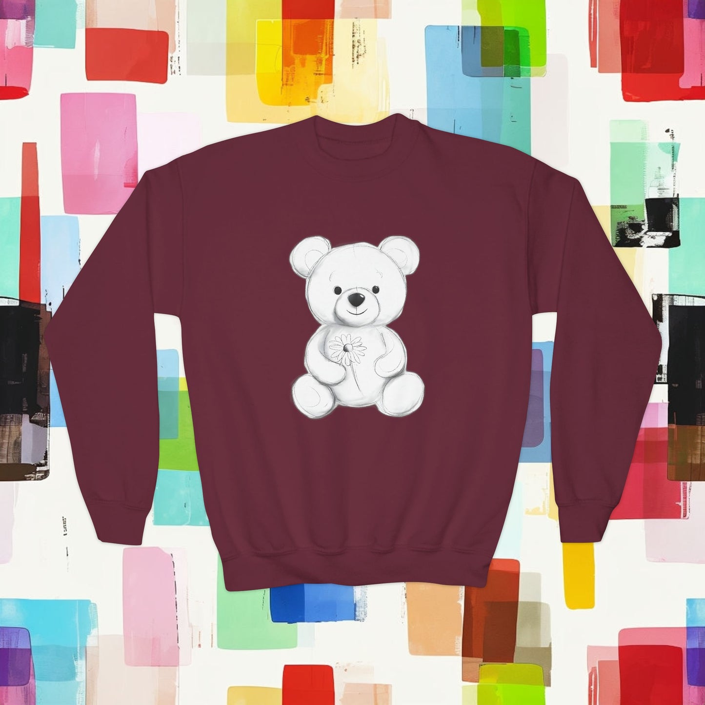Youth Crewneck Sweatshirt Teddy Bear