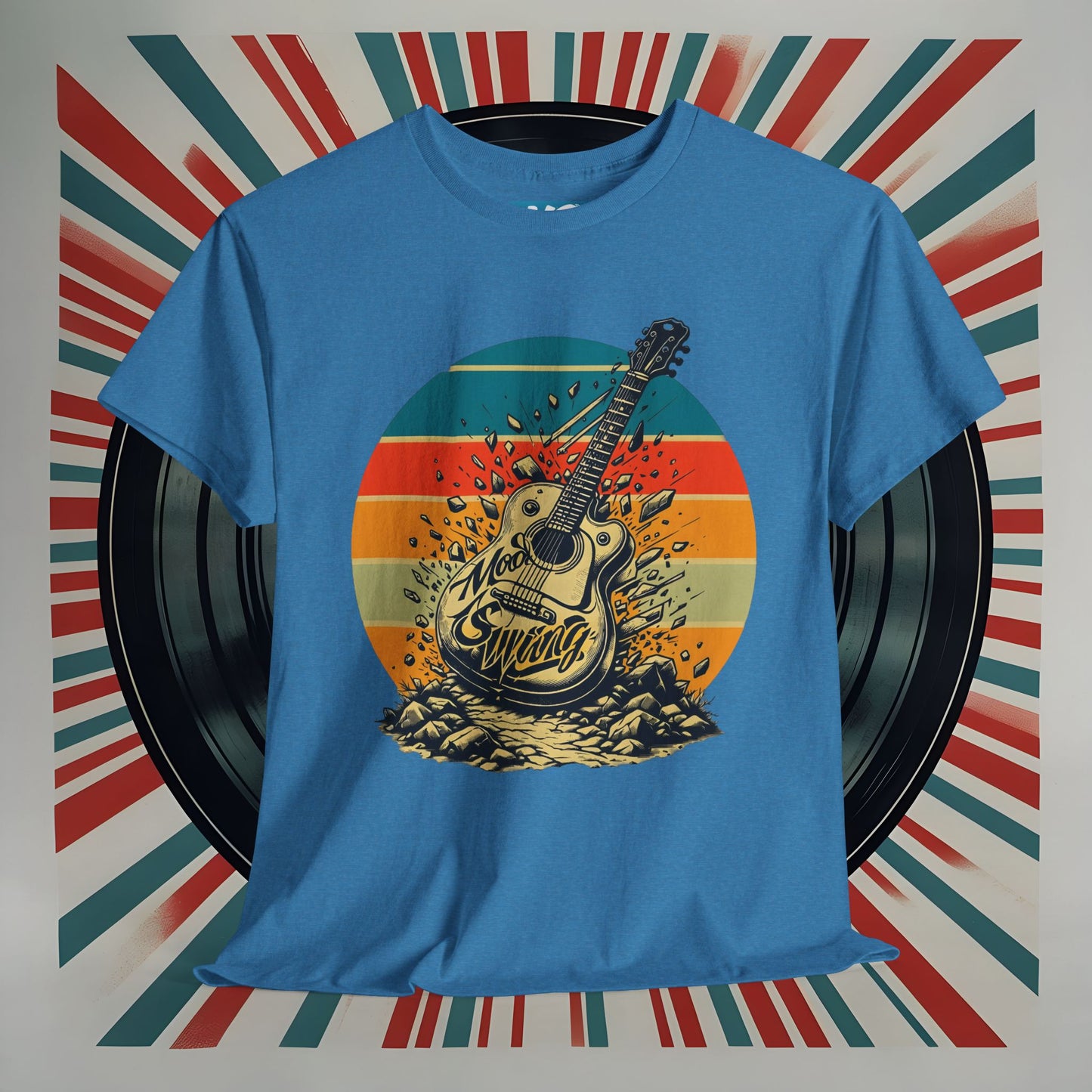Retro Guitar Sundays Unisex Heavy Cotton Tee