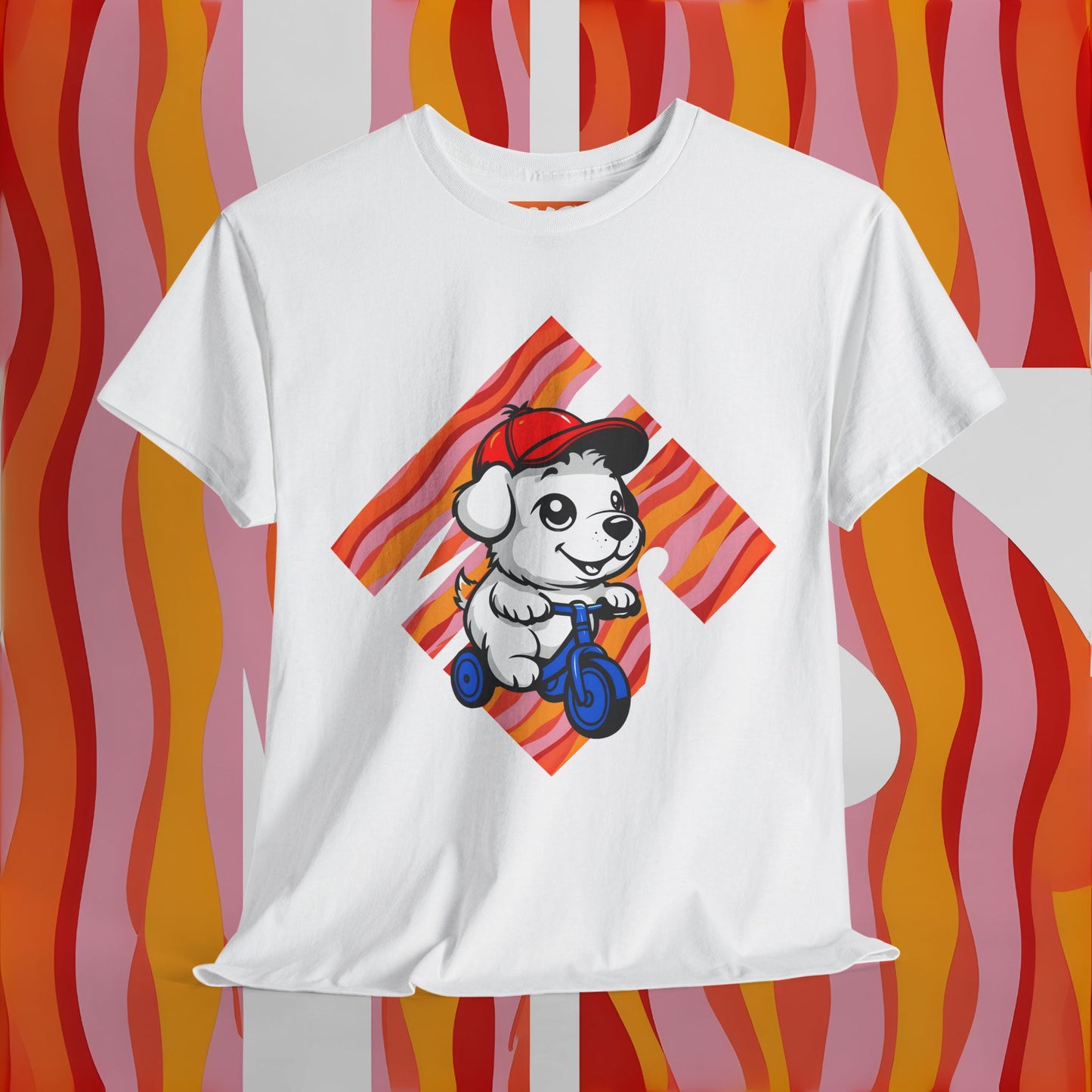 Cute Dog Illustration Unisex Heavy Cotton Tee - Perfect for Pet Lovers!