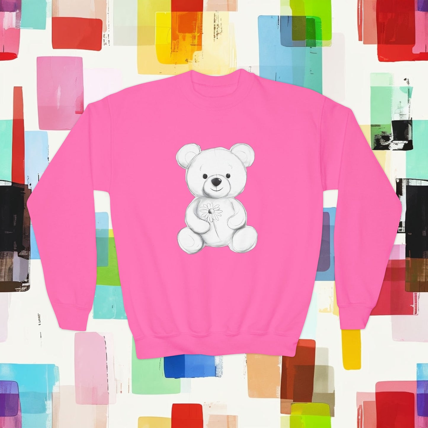 Youth Crewneck Sweatshirt Teddy Bear