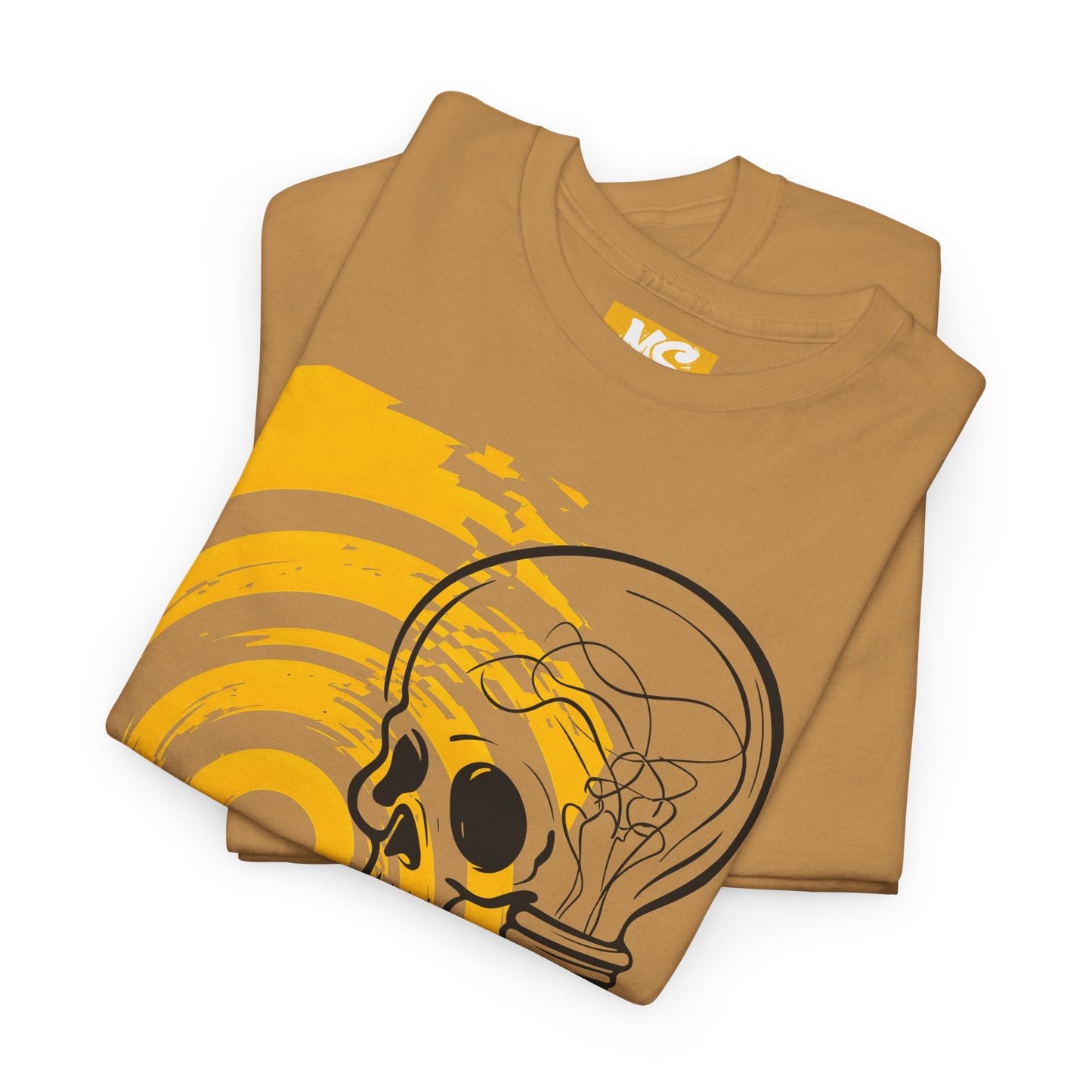 Bold Skull Lightbulb Unisex Heavy Cotton Tee
