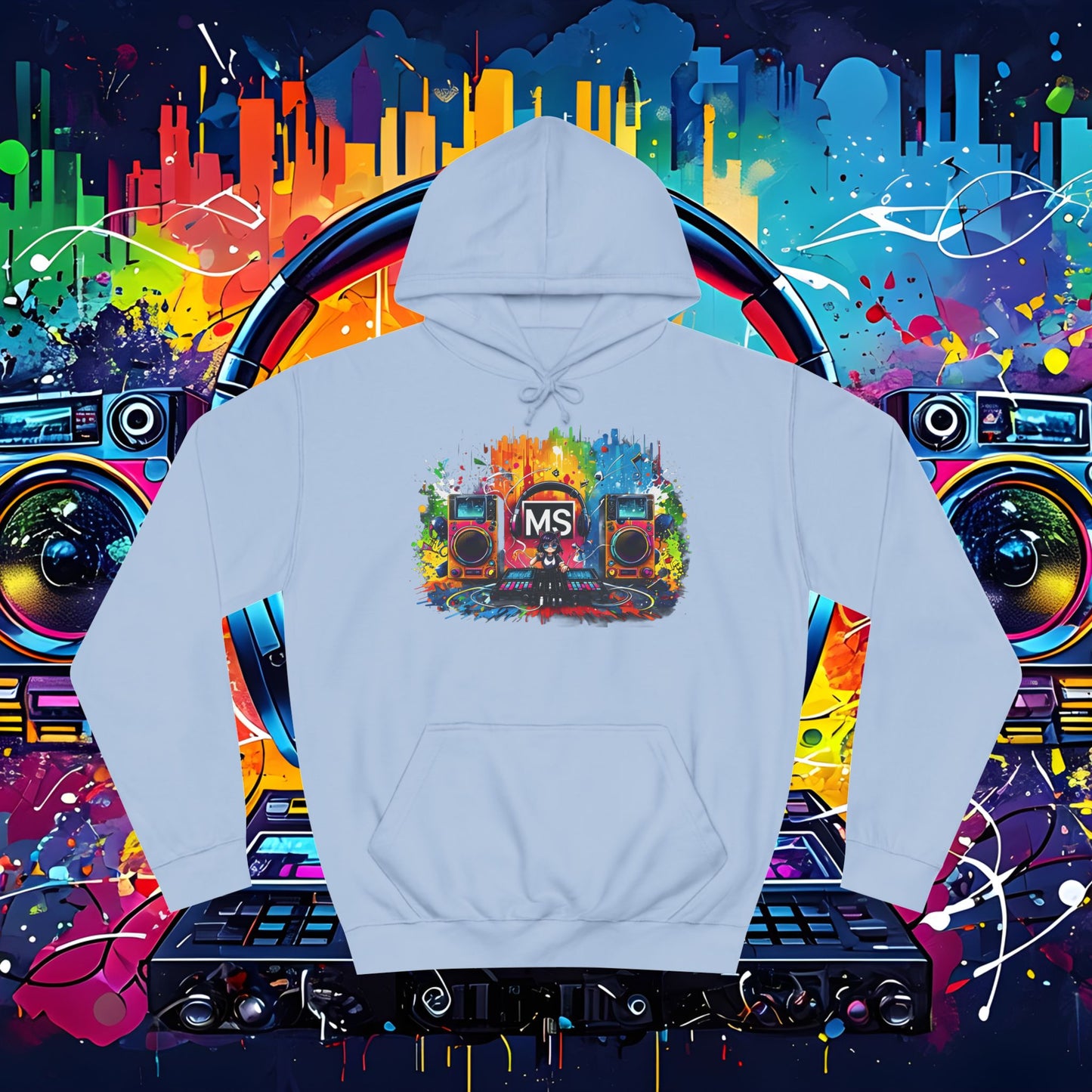 Vibrant Music Festival Unisex College Hoodie - Perfect for Concerts & Casual Wear DJ