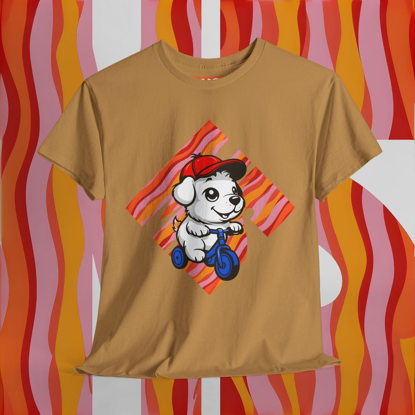 Cute Dog Illustration Unisex Heavy Cotton Tee - Perfect for Pet Lovers!