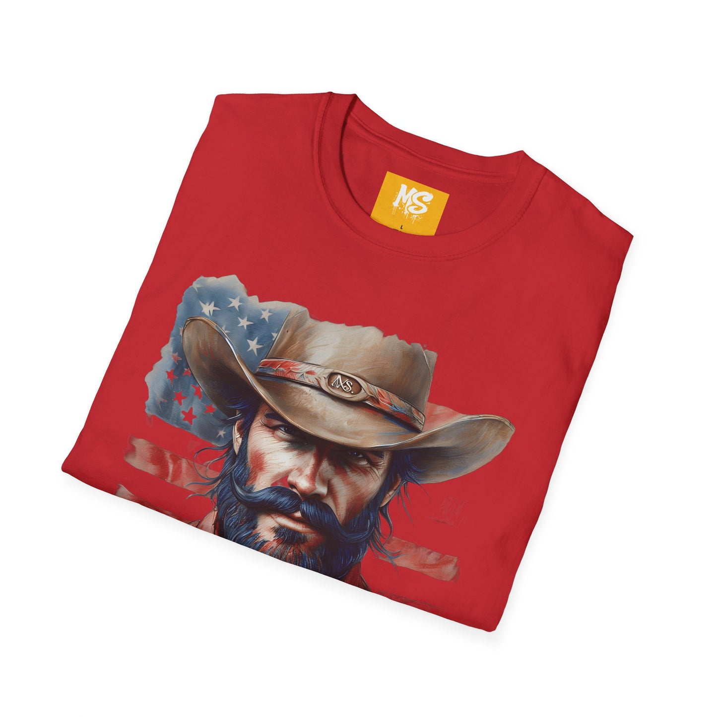 Born Country Unisex Softstyle T-Shirt - Vintage Western Graphic Tee