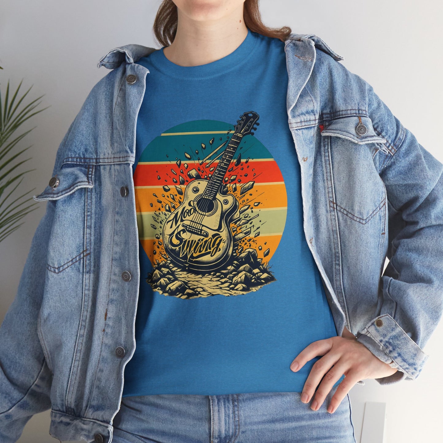 Retro Guitar Sundays Unisex Heavy Cotton Tee