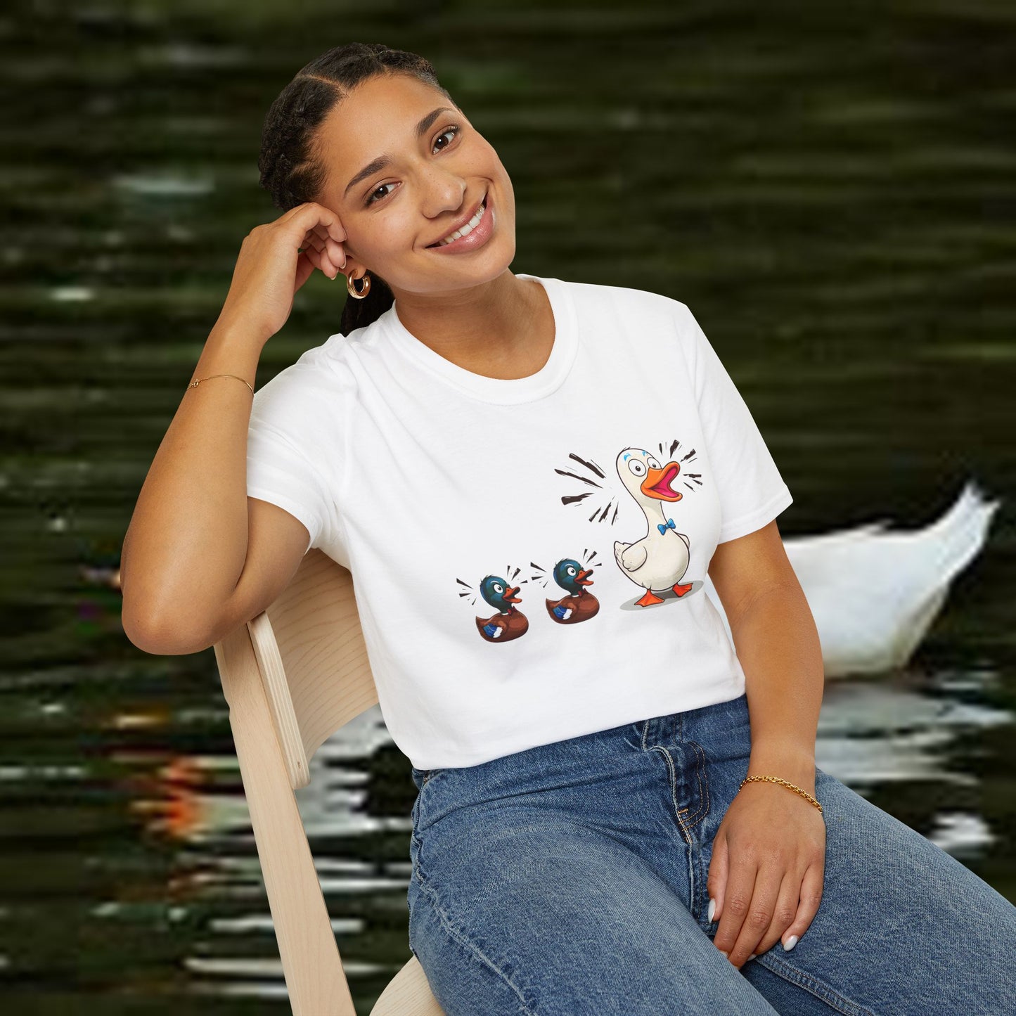 " Duck, Duck Goose" Quirky Duck Squad Unisex T-Shirt - Fun Graphic Tee for Animal Lovers