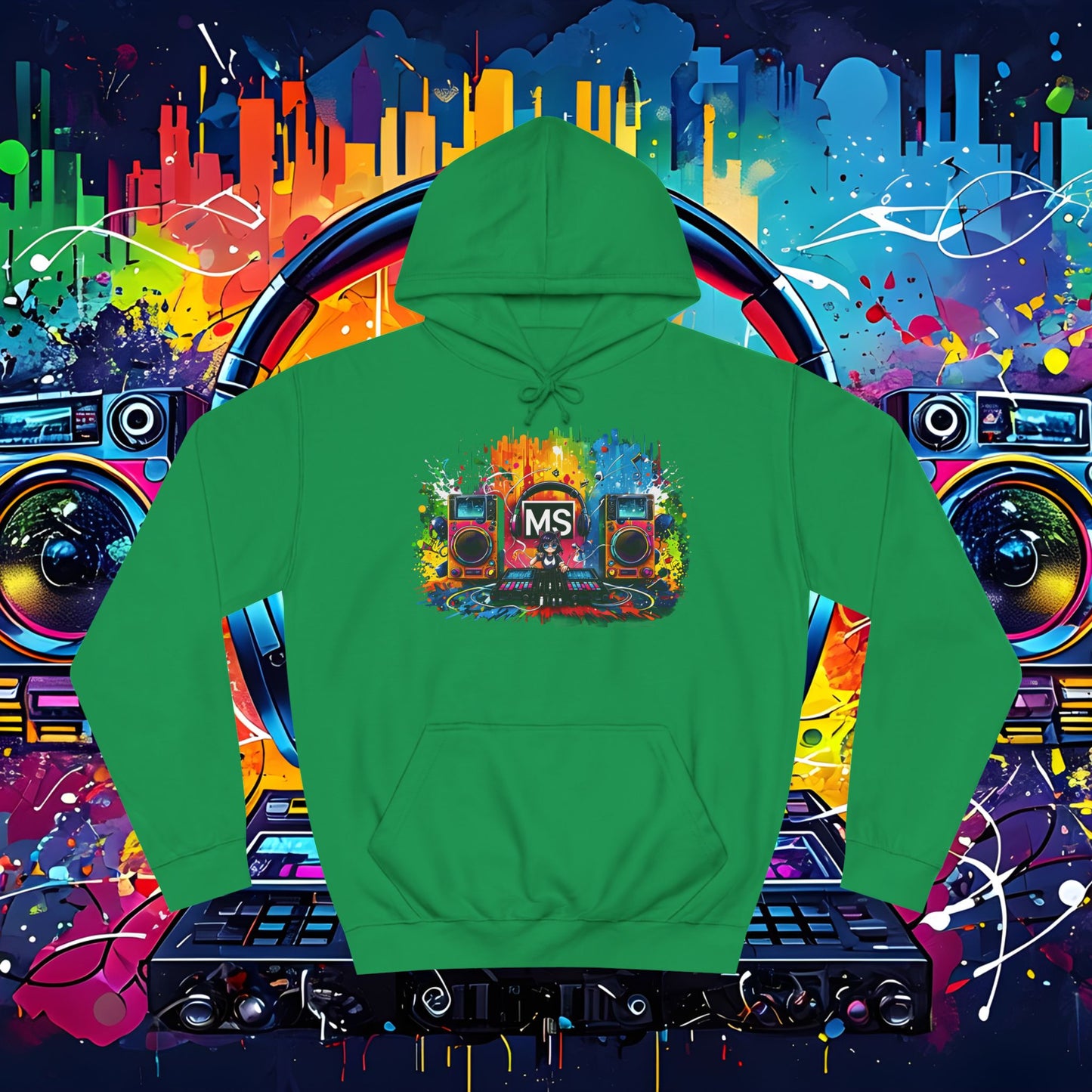 Vibrant Music Festival Unisex College Hoodie - Perfect for Concerts & Casual Wear DJ