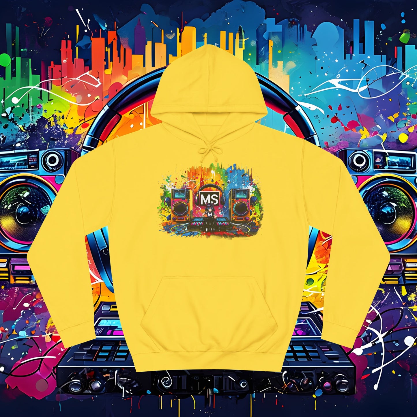Vibrant Music Festival Unisex College Hoodie - Perfect for Concerts & Casual Wear DJ