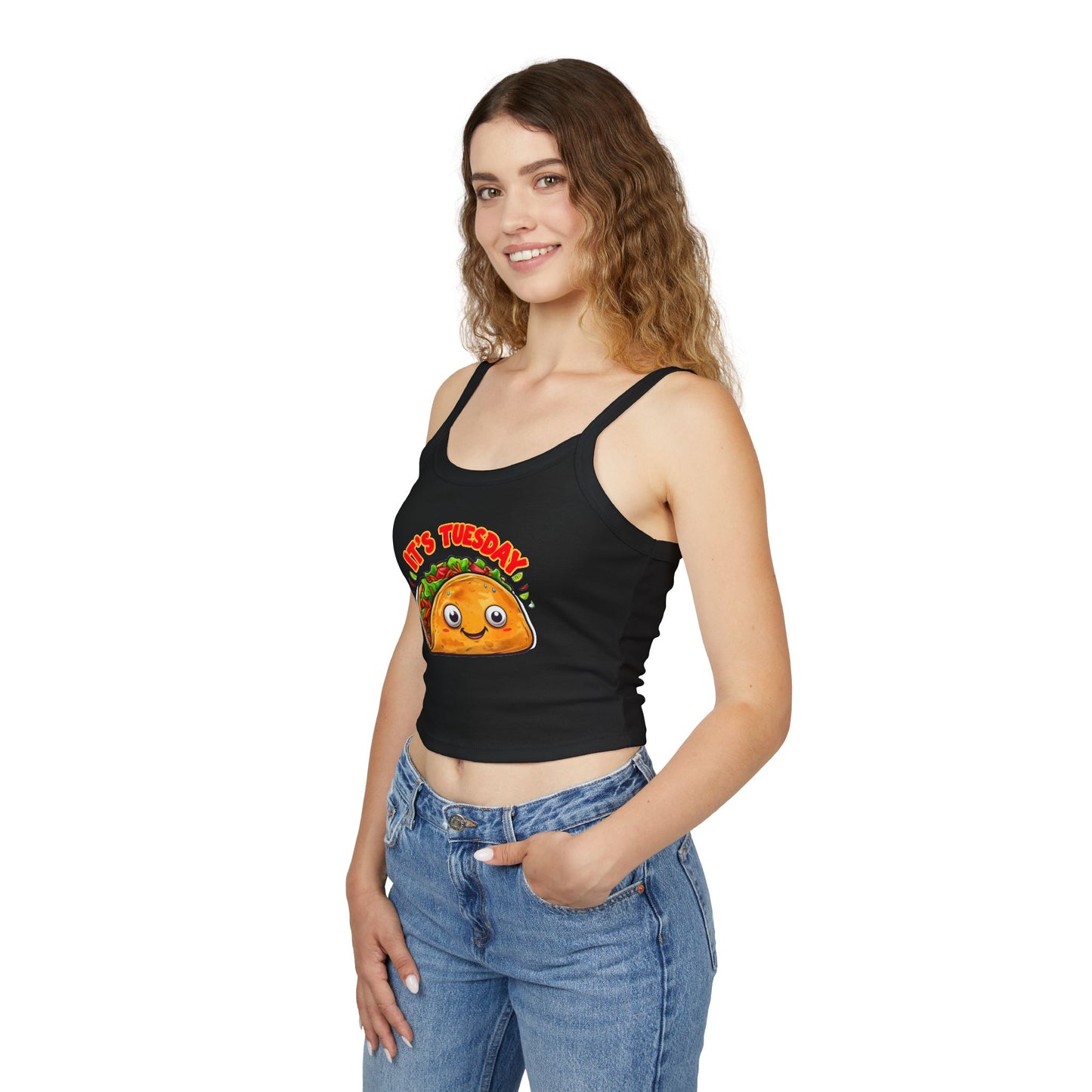 Taco Tuesday Women's Spaghetti Strap Tank Top - Relaxed Vibe for Chilling Days