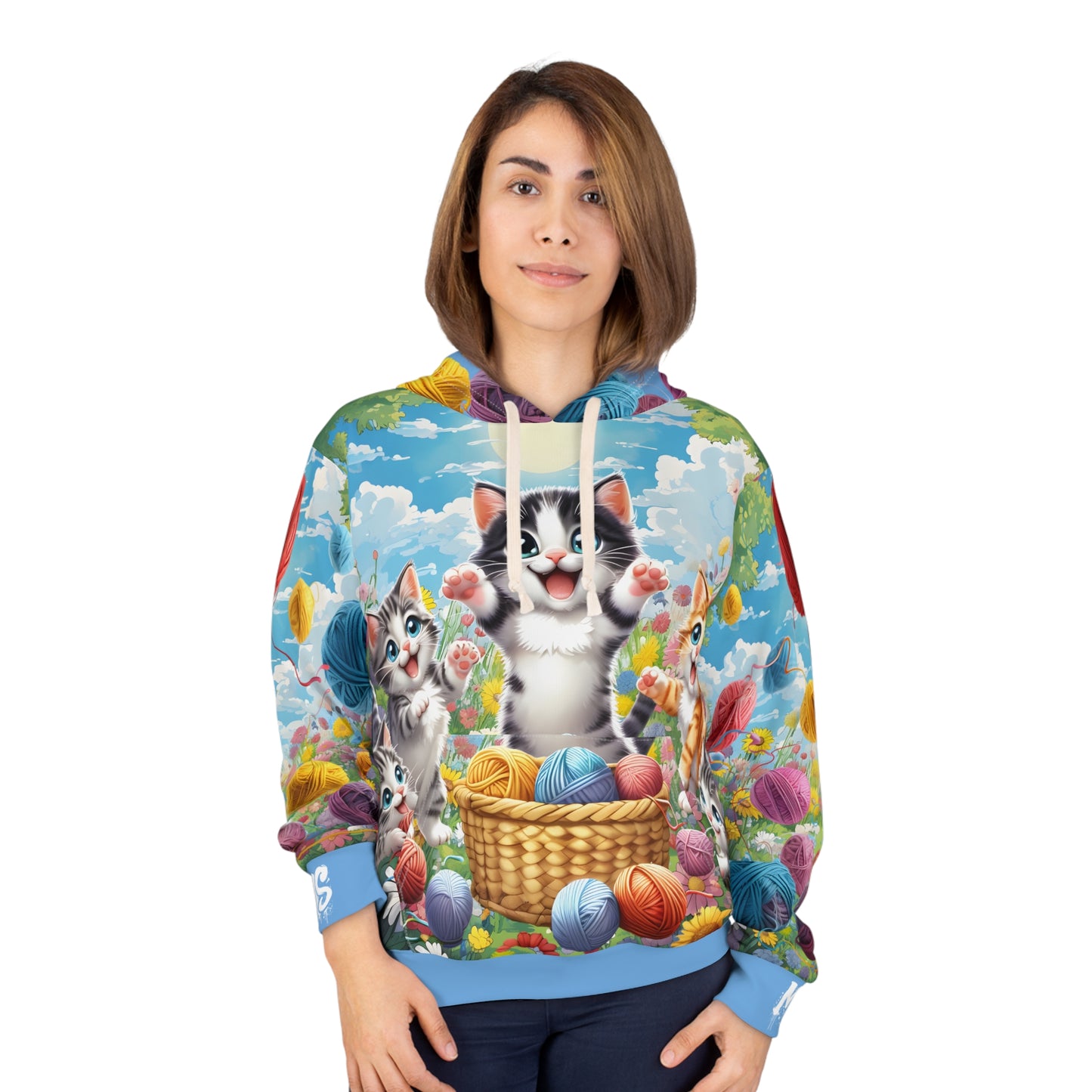 "Kitten Love" Unisex Pullover Hoodie (AOP)