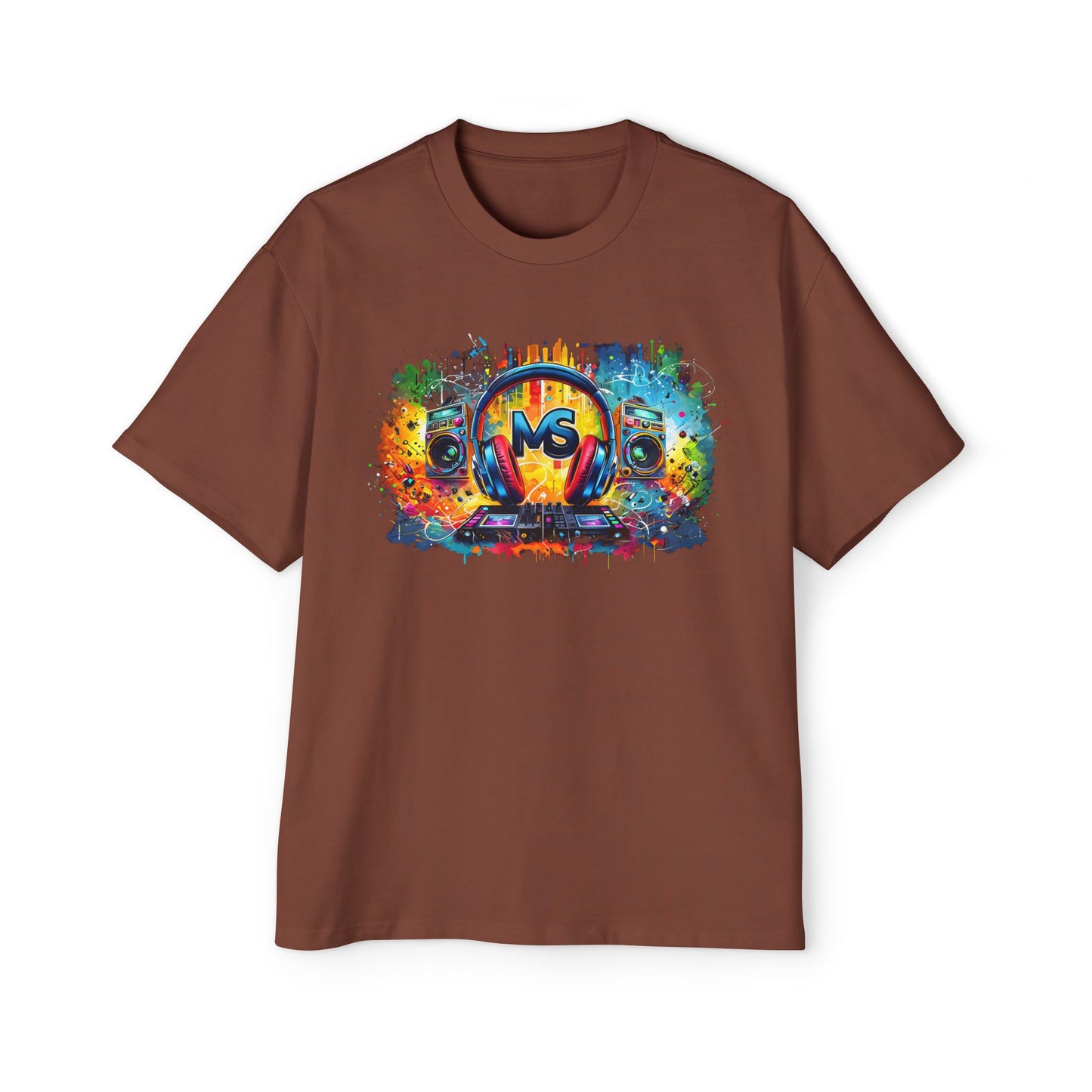 Colorful DJ Music Oversized Tee for Music Lovers