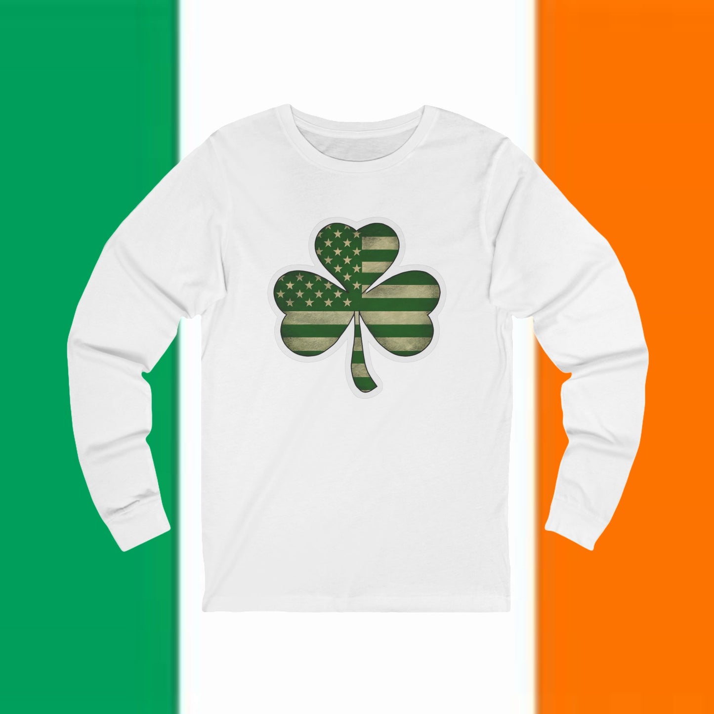 Patriotic Shamrock Long Sleeve Tee | Unisex St. Patrick's Day Shirt