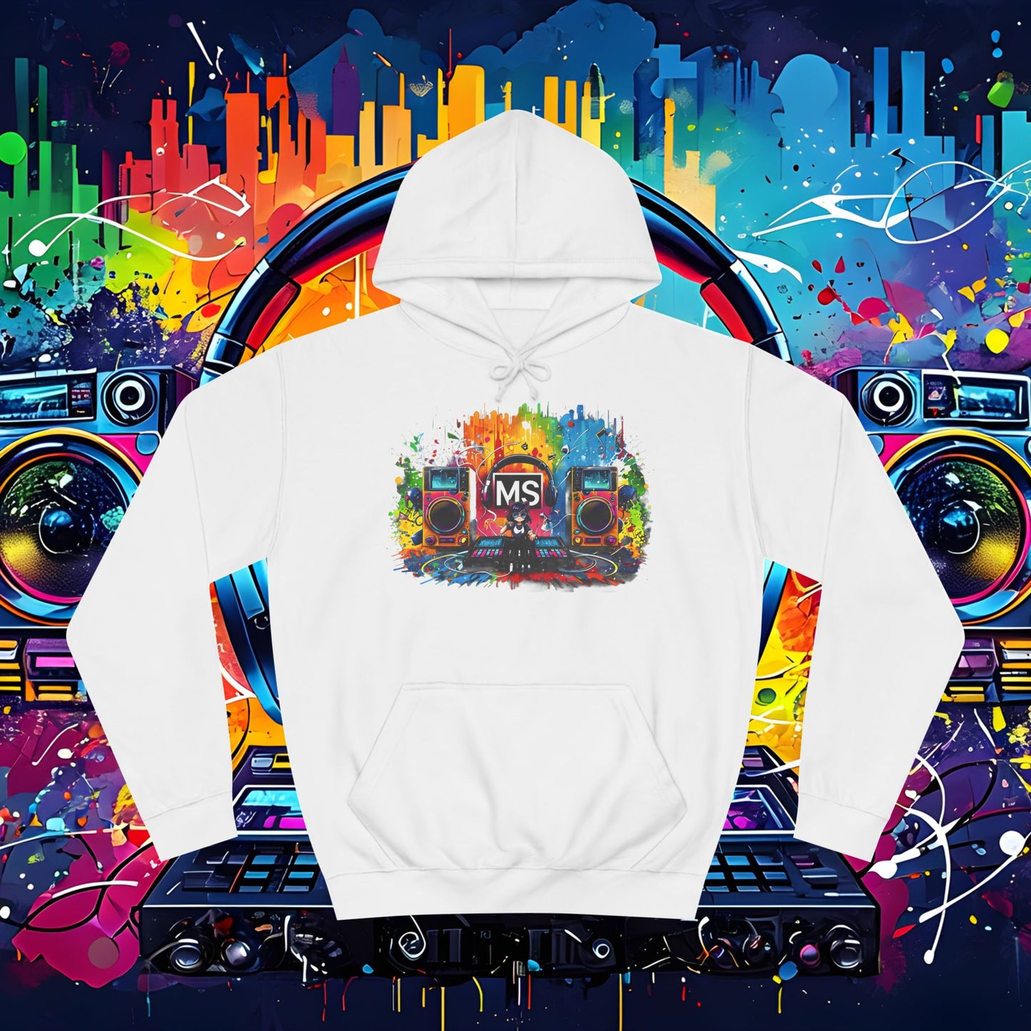 Vibrant Music Festival Unisex College Hoodie - Perfect for Concerts & Casual Wear DJ