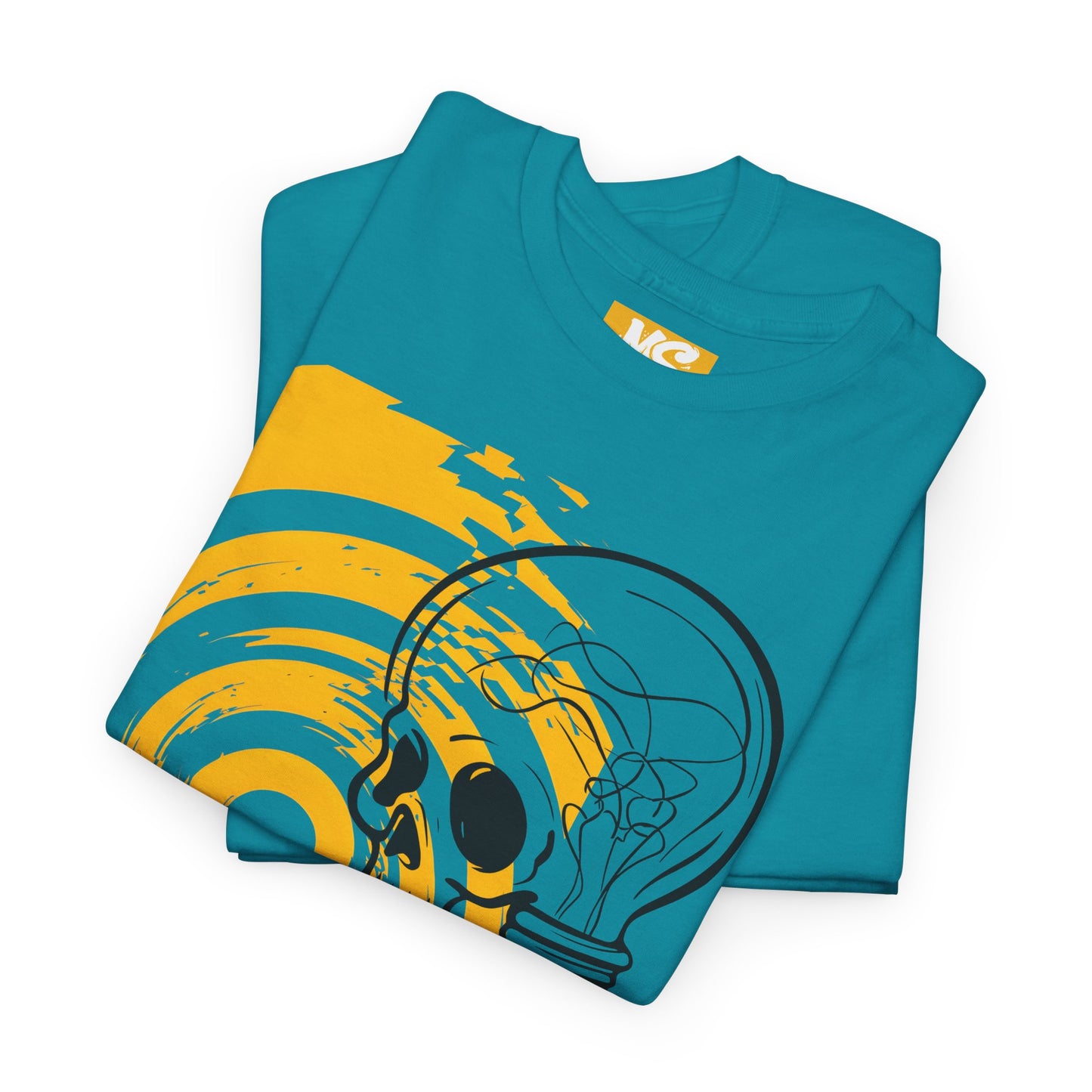 Bold Skull Lightbulb Unisex Heavy Cotton Tee
