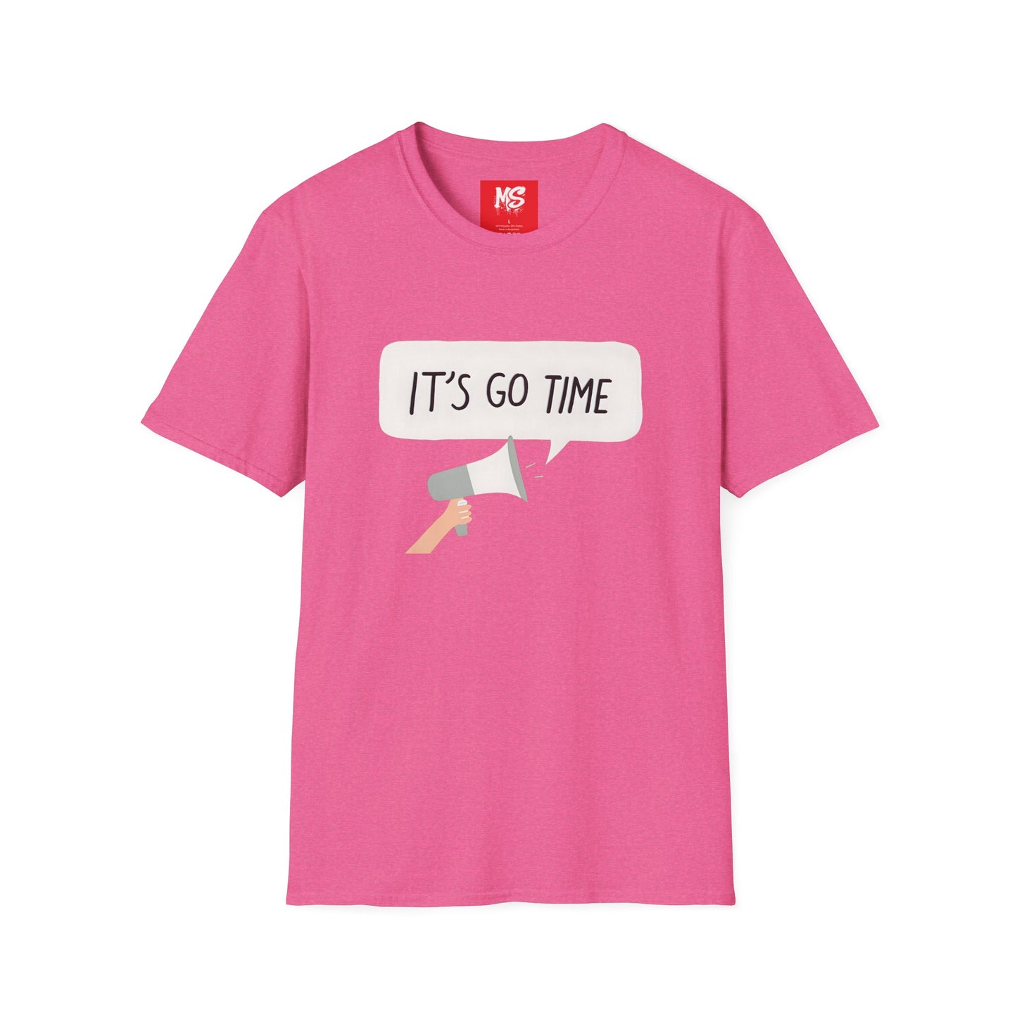 Motivational Unisex Softstyle T-Shirt – "It's Go Time" Inspiration for Everyday Empowerment