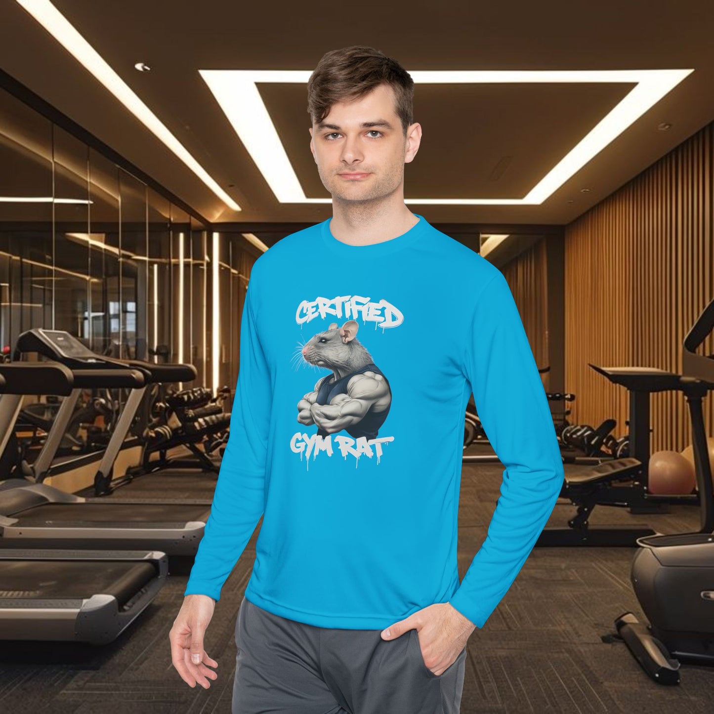 Certified Gym Rat Unisex Lightweight Long Sleeve Tee