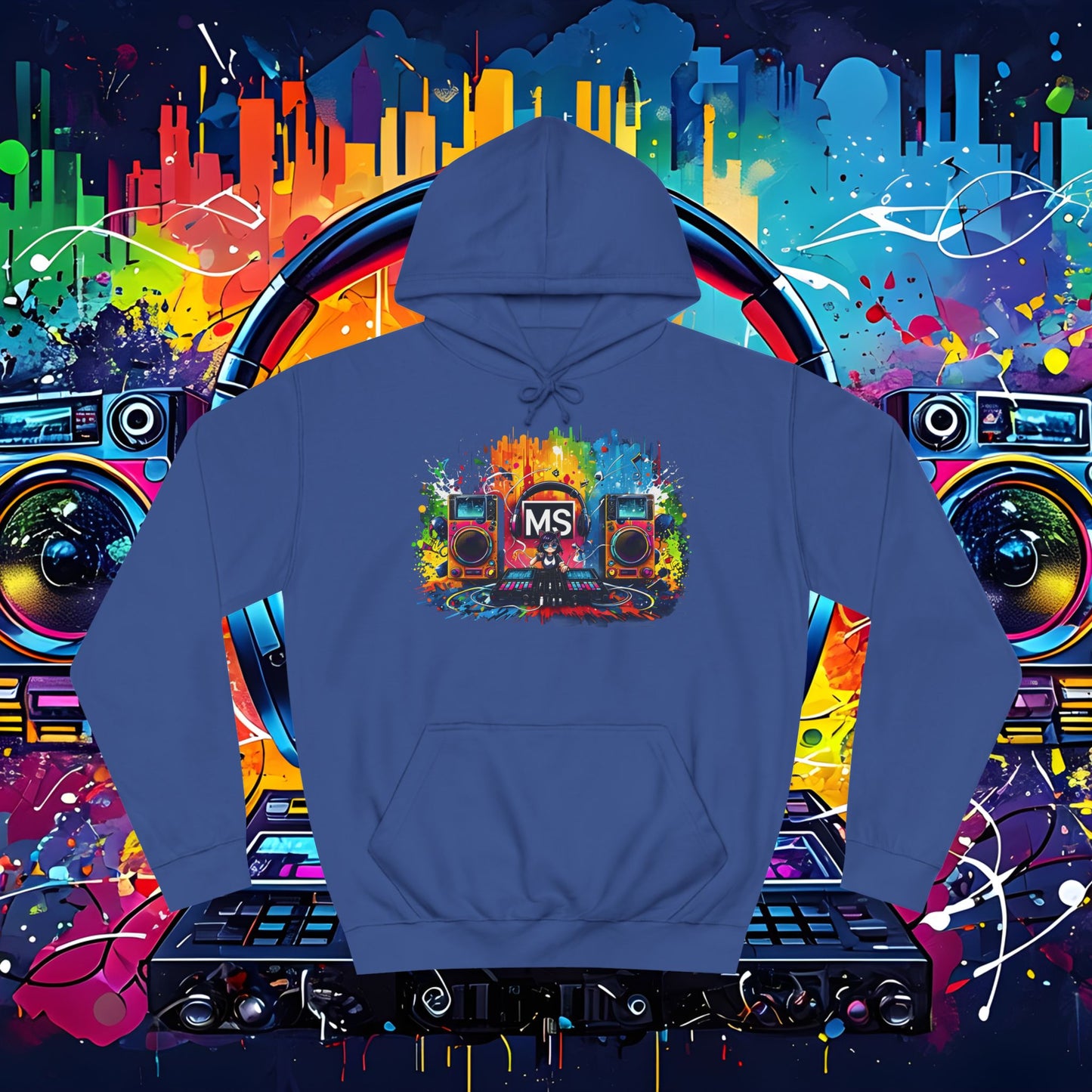 Vibrant Music Festival Unisex College Hoodie - Perfect for Concerts & Casual Wear DJ