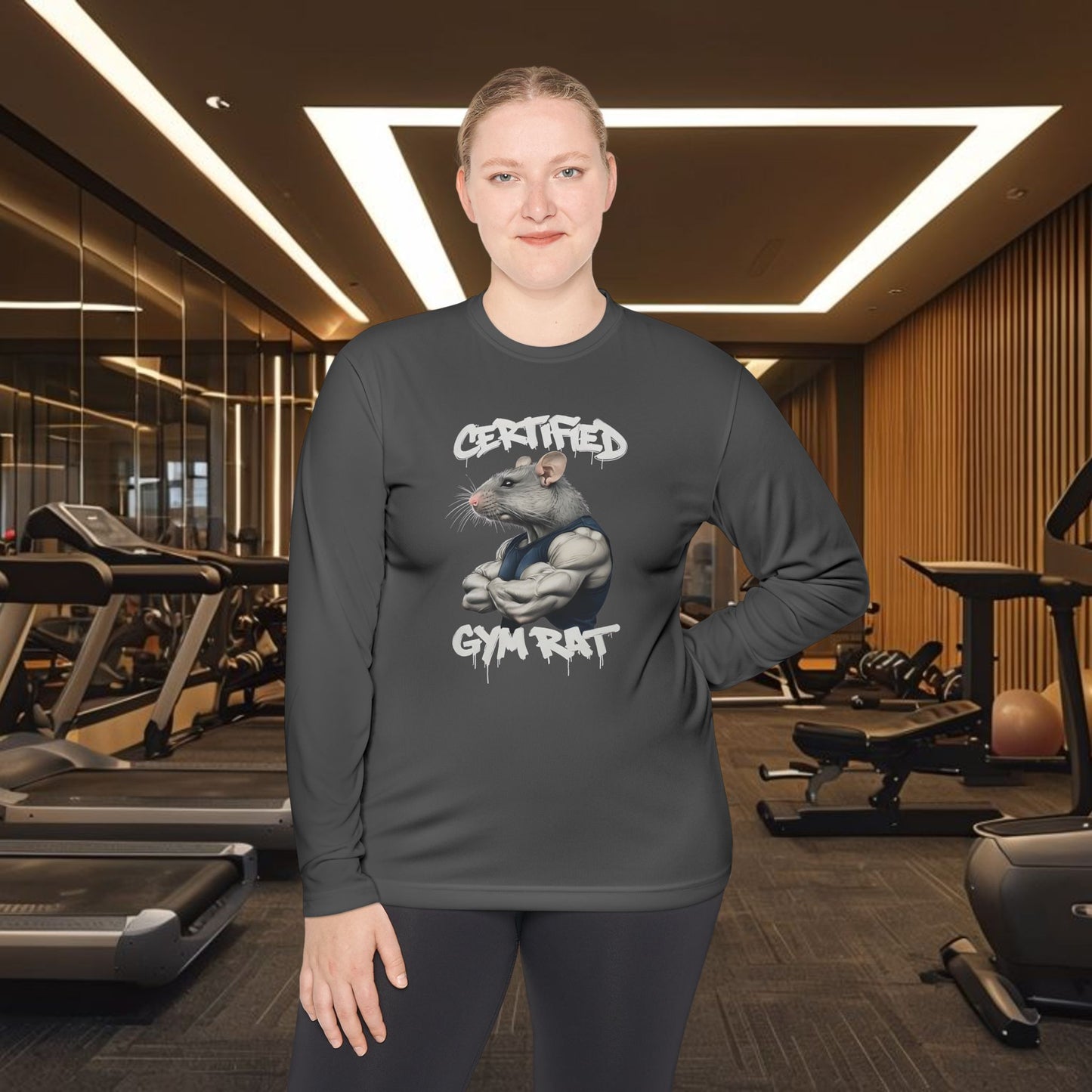 Certified Gym Rat Unisex Lightweight Long Sleeve Tee