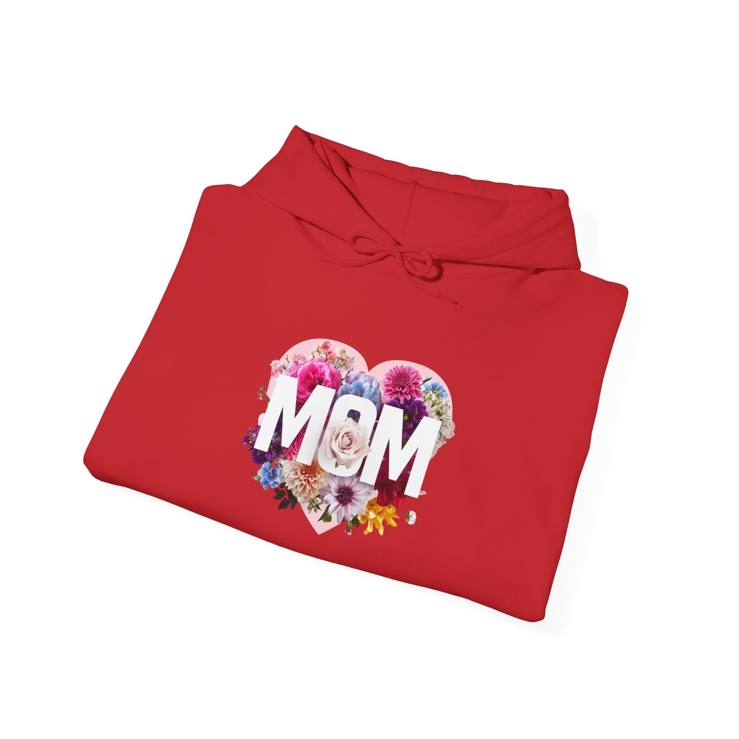 Mom Heart Floral Hoodie - Unisex Heavy Blend™ Sweatshirt for Mother's Day