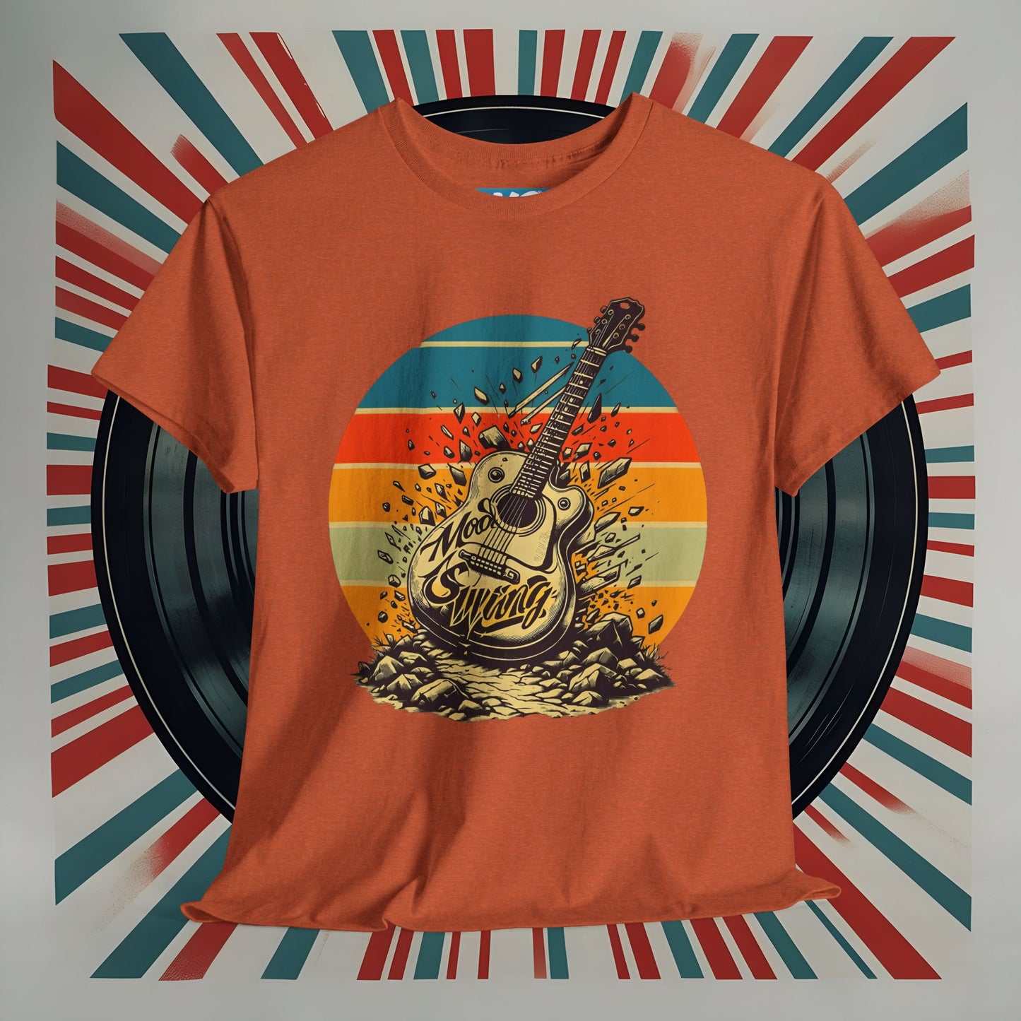 Retro Guitar Sundays Unisex Heavy Cotton Tee