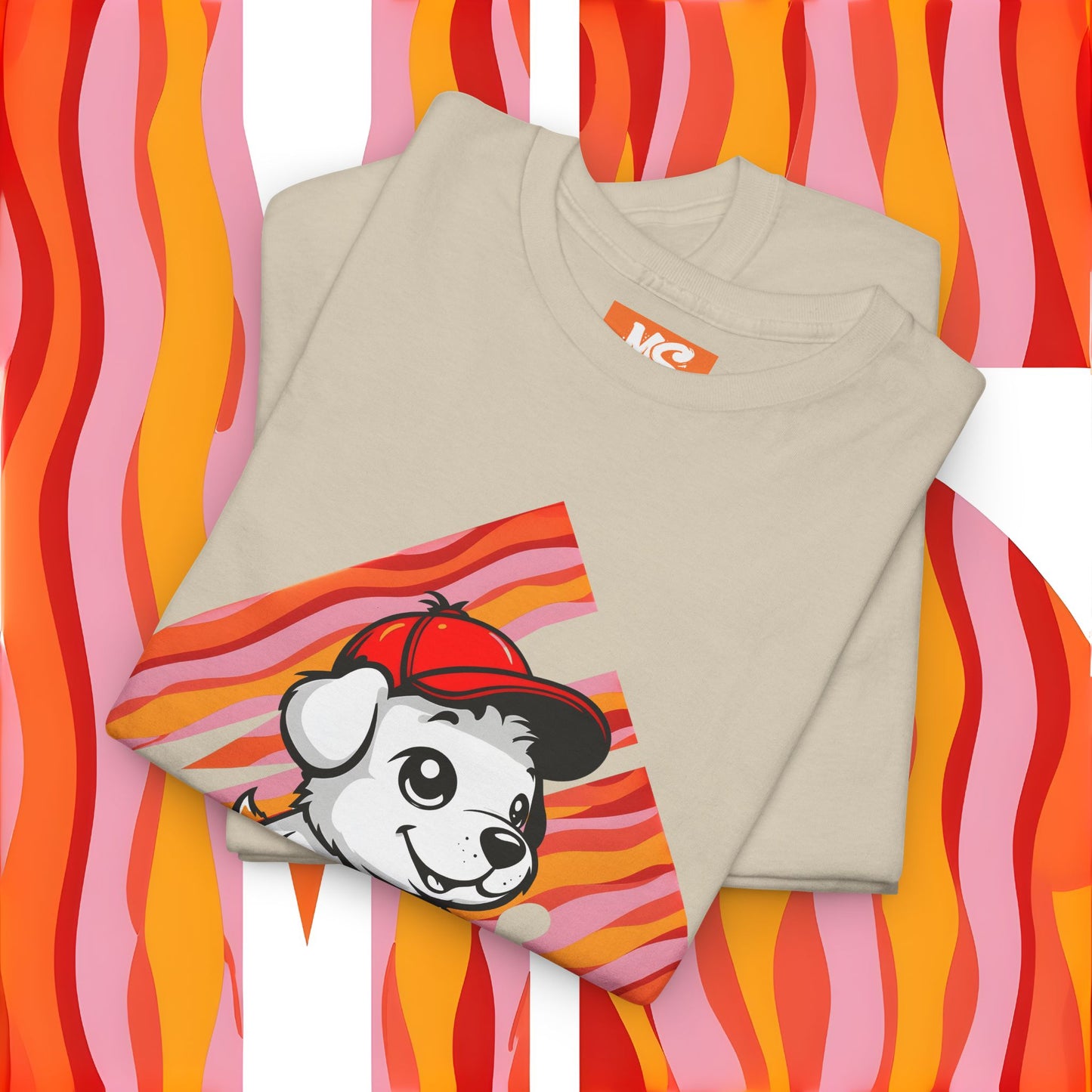 Cute Dog Illustration Unisex Heavy Cotton Tee - Perfect for Pet Lovers!