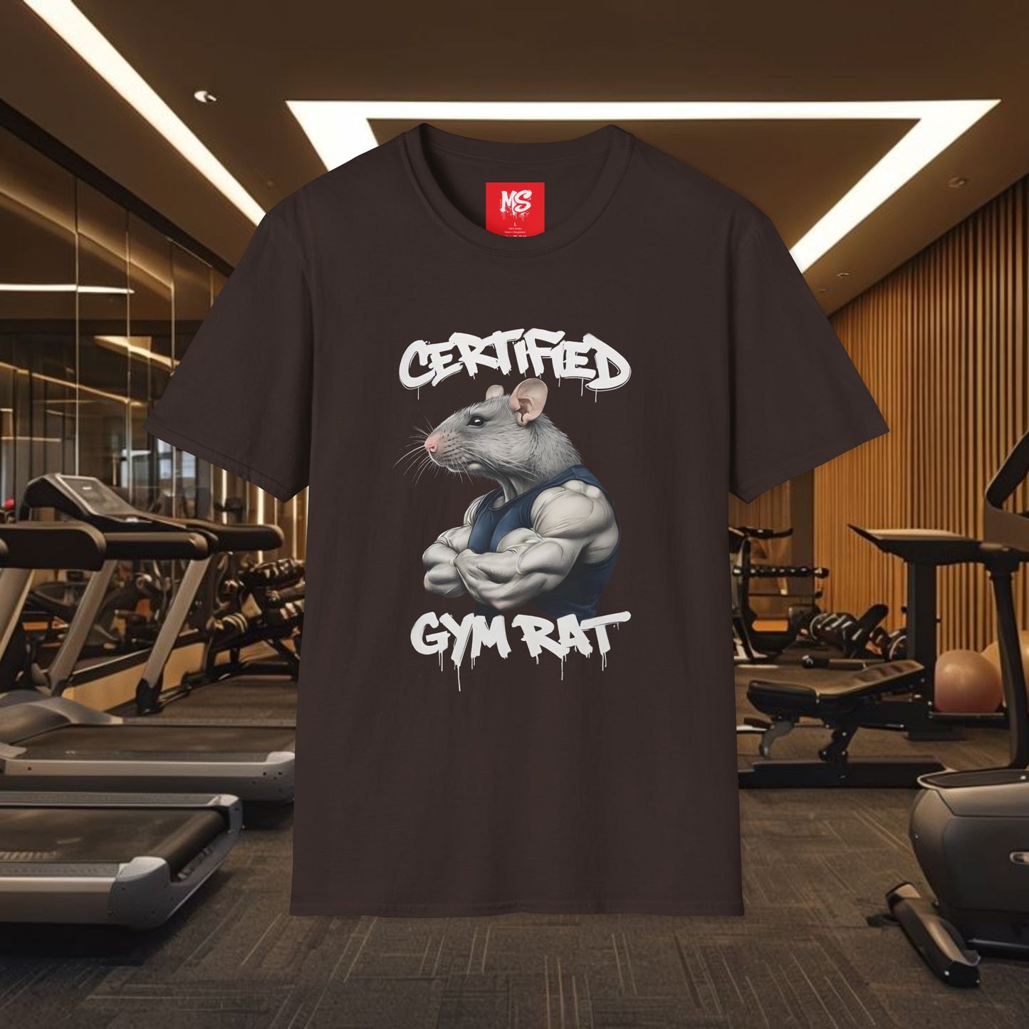 Certified Gym Rat Unisex Softstyle T-Shirt - Fitness Apparel for Workout Enthusiasts