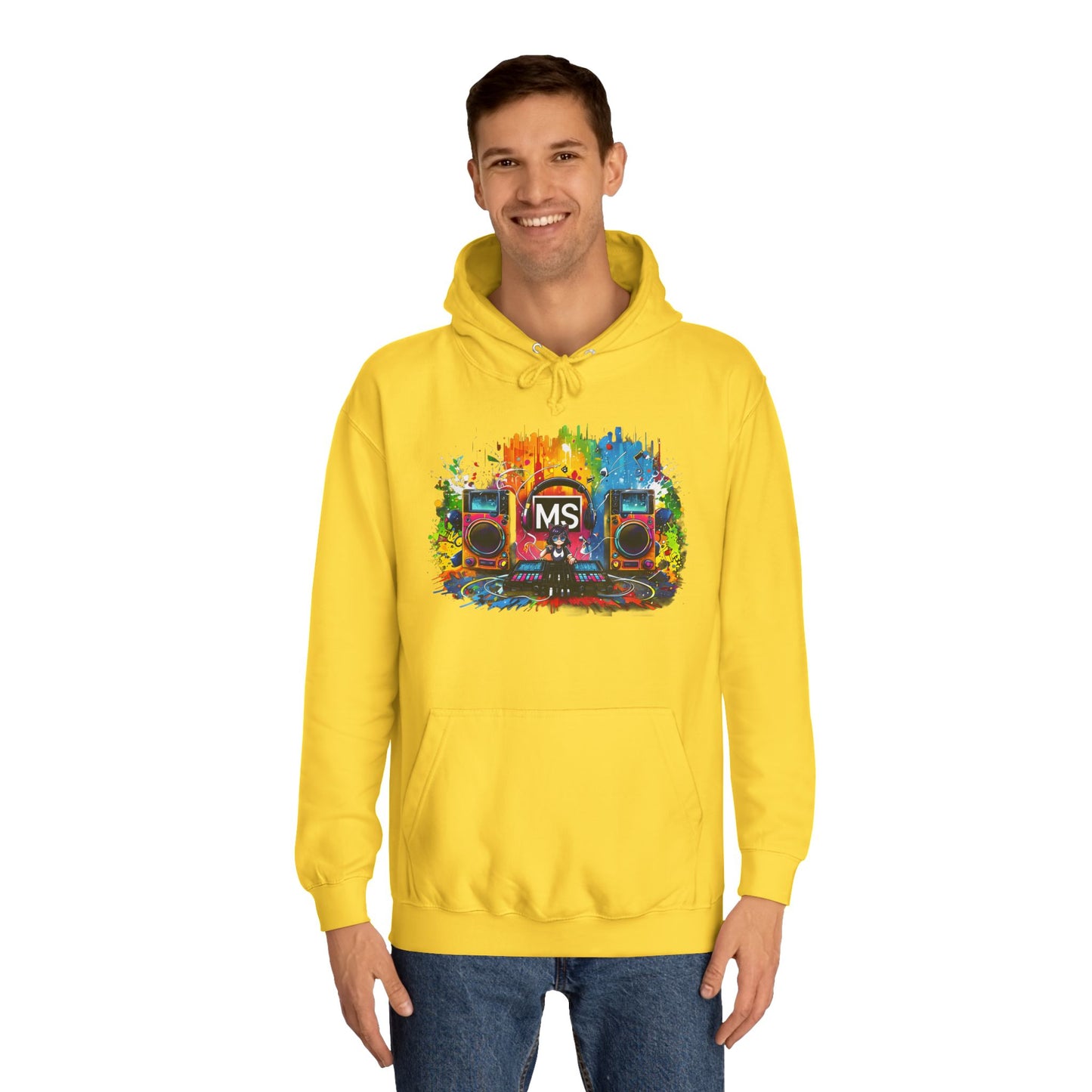 Vibrant Music Festival Unisex College Hoodie - Perfect for Concerts & Casual Wear DJ