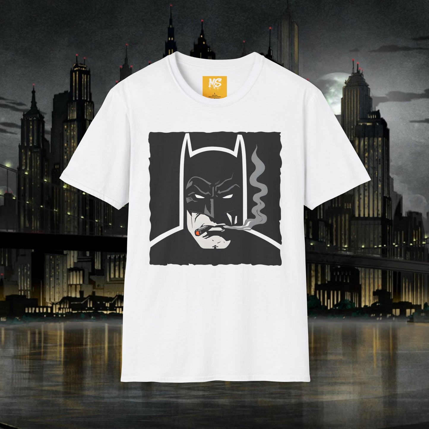 Cool Batman Graphic Unisex T-Shirt Smoking