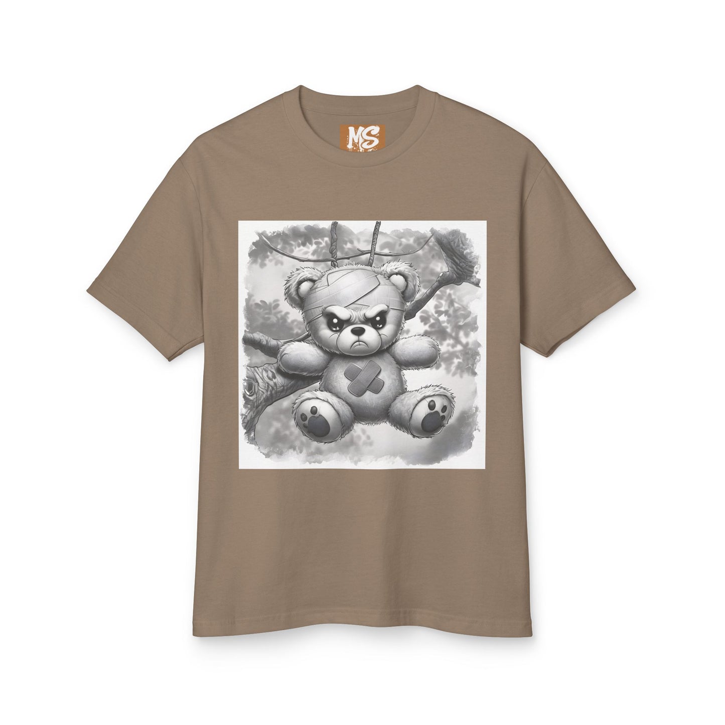 "Bandaged Bear II" Unisex Garment-Dyed Heavyweight Cotton Tee