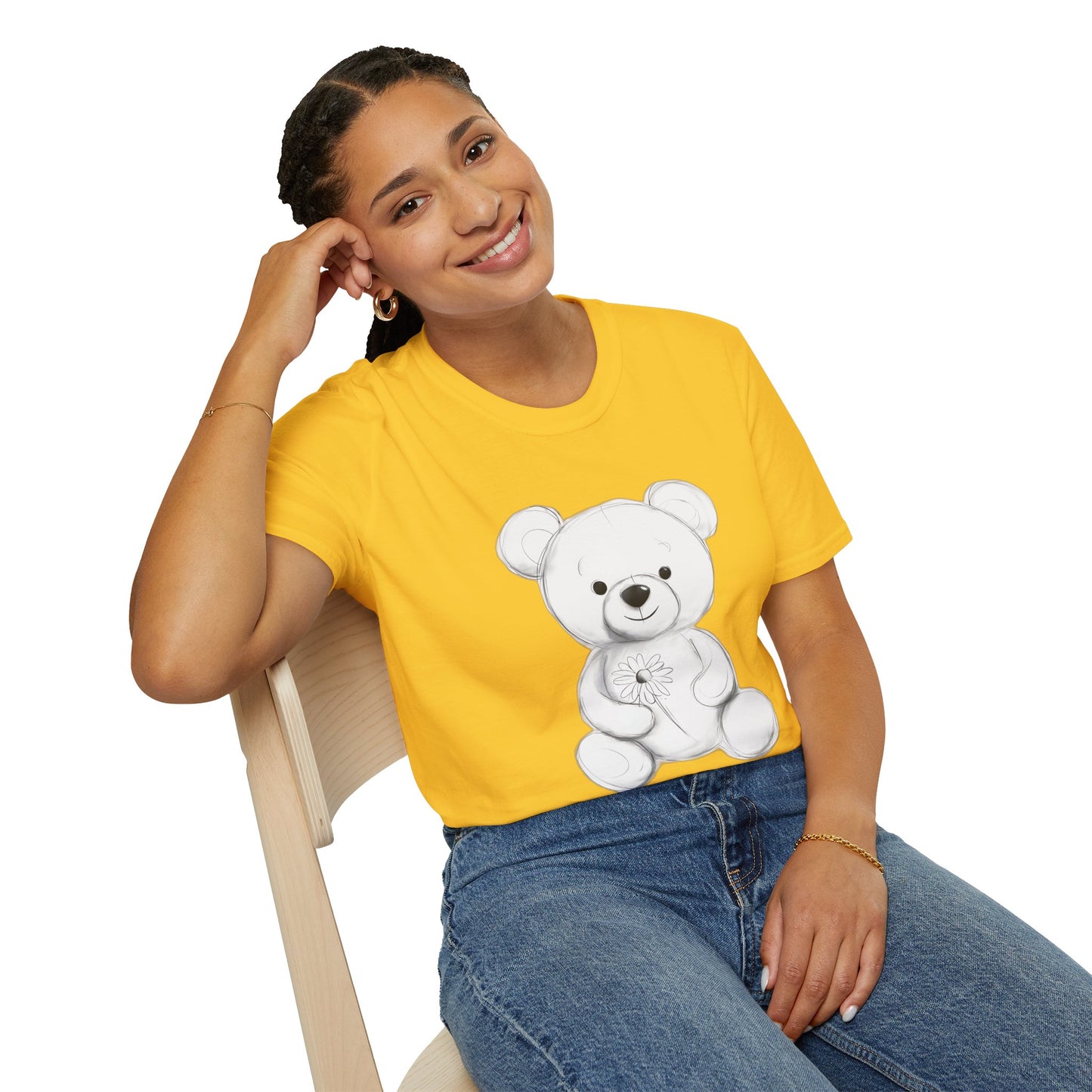" Teddy Daisy" Unisex Softstyle T-Shirt