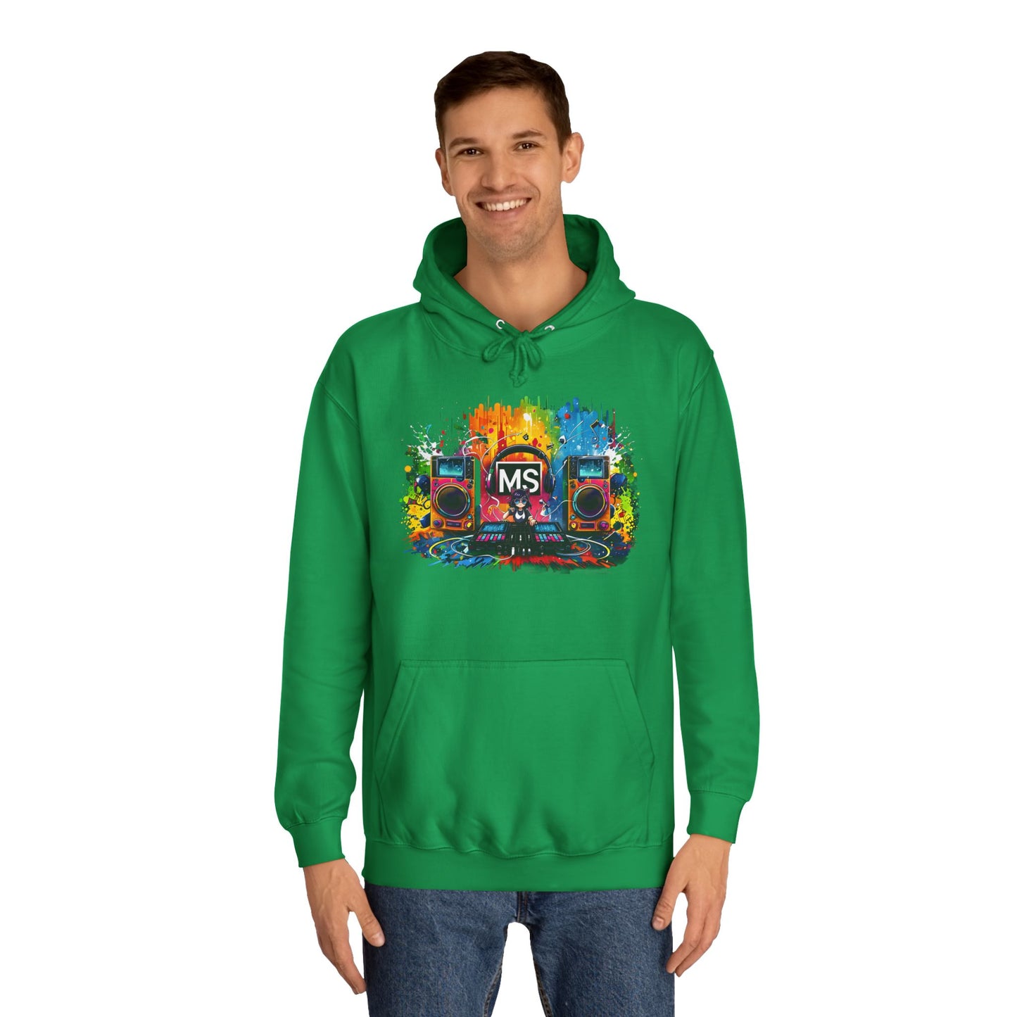Vibrant Music Festival Unisex College Hoodie - Perfect for Concerts & Casual Wear DJ