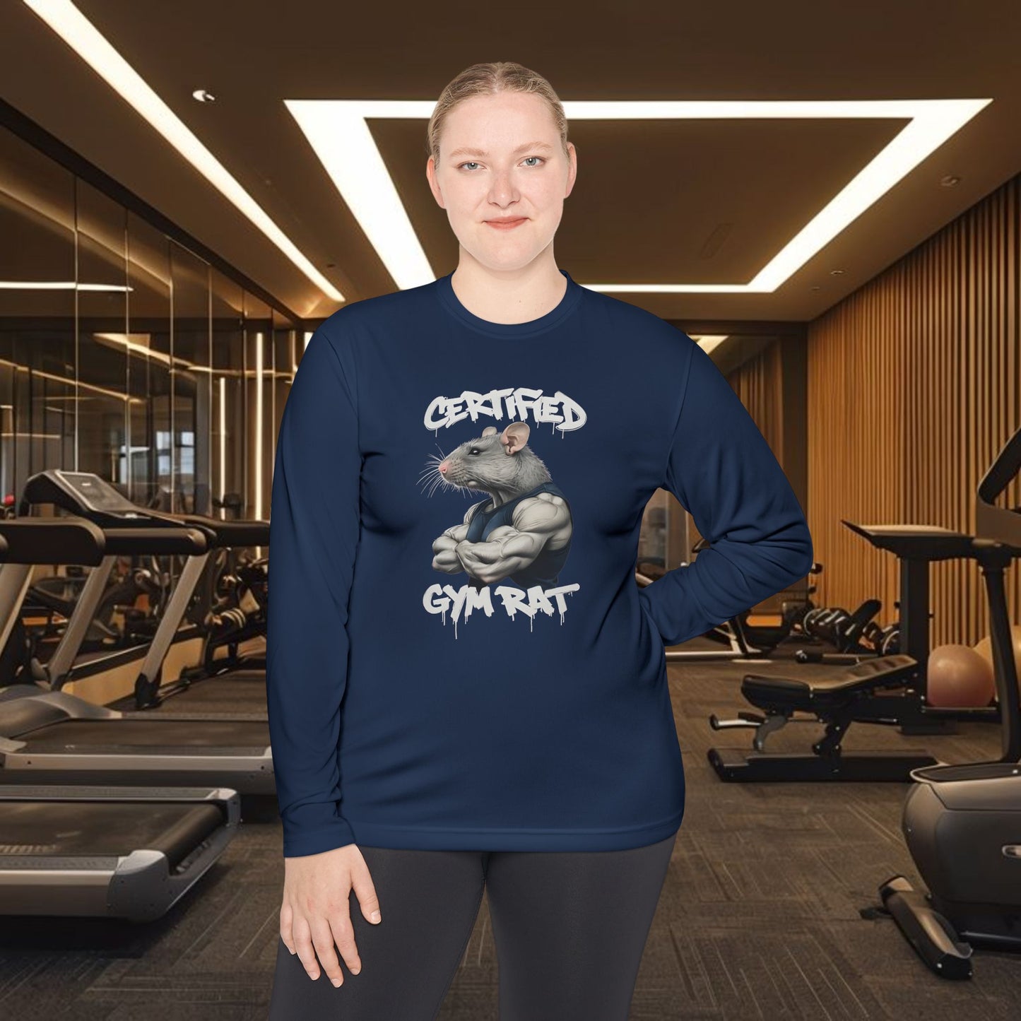 Certified Gym Rat Unisex Lightweight Long Sleeve Tee