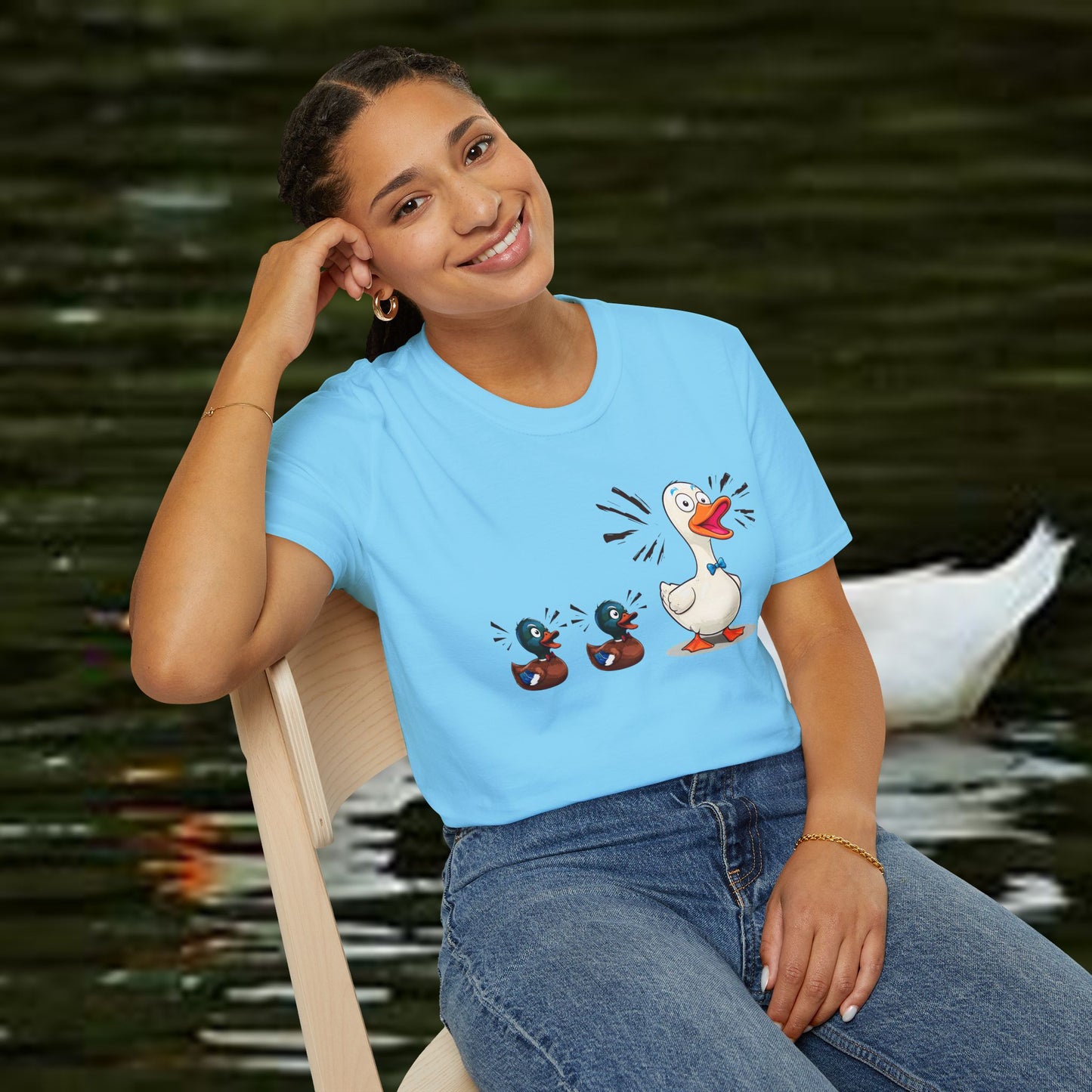 " Duck, Duck Goose" Quirky Duck Squad Unisex T-Shirt - Fun Graphic Tee for Animal Lovers
