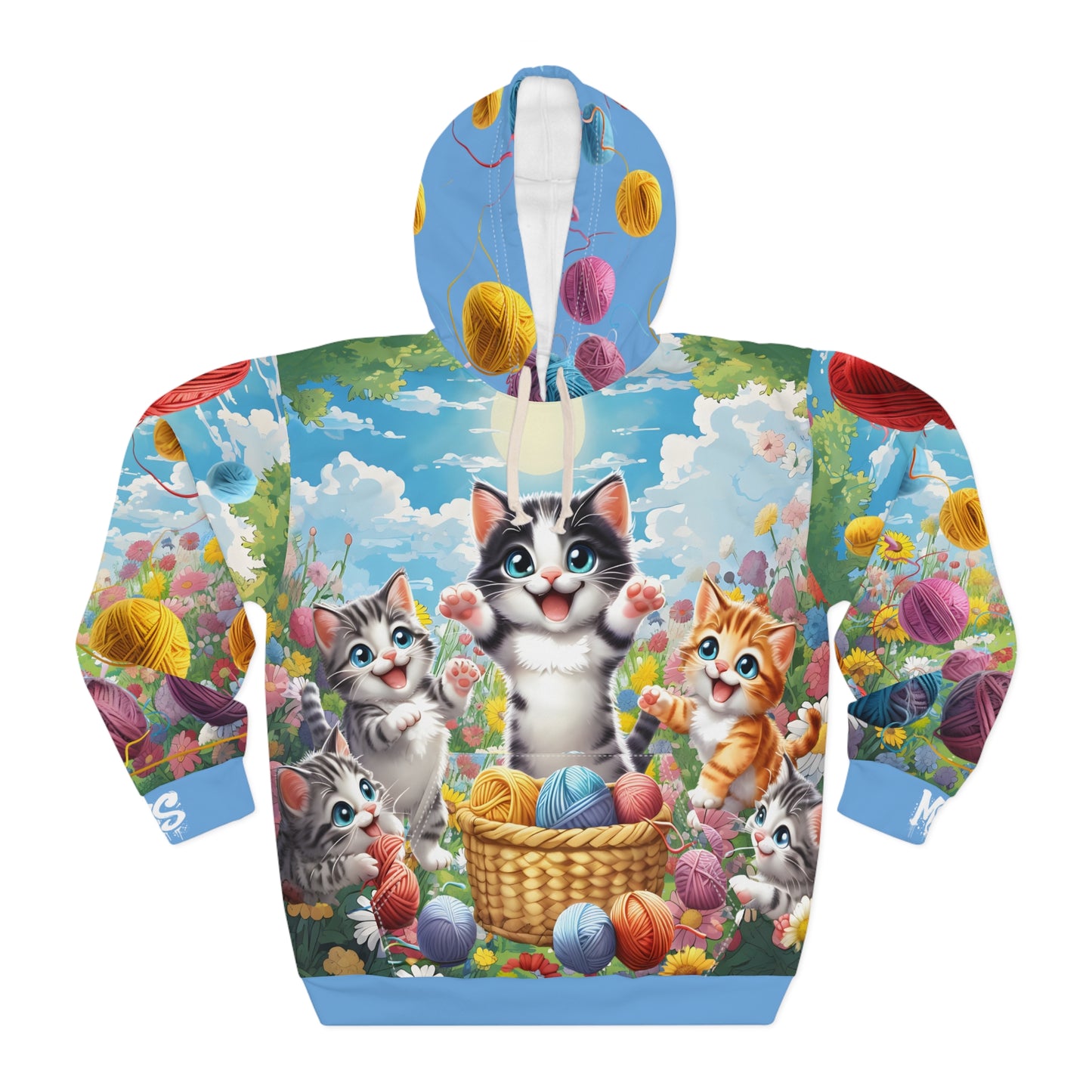 "Kitten Love" Unisex Pullover Hoodie (AOP)